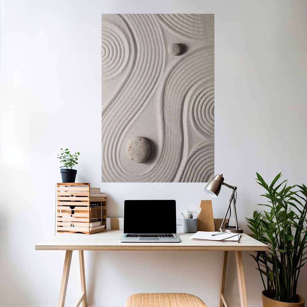 SANDSWIRL SERENITY Poster Vertical Autocolante