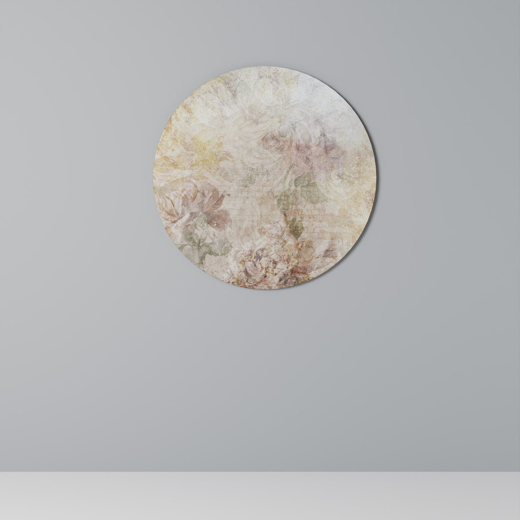 SUNFLOWER BLUR Round Wall Art