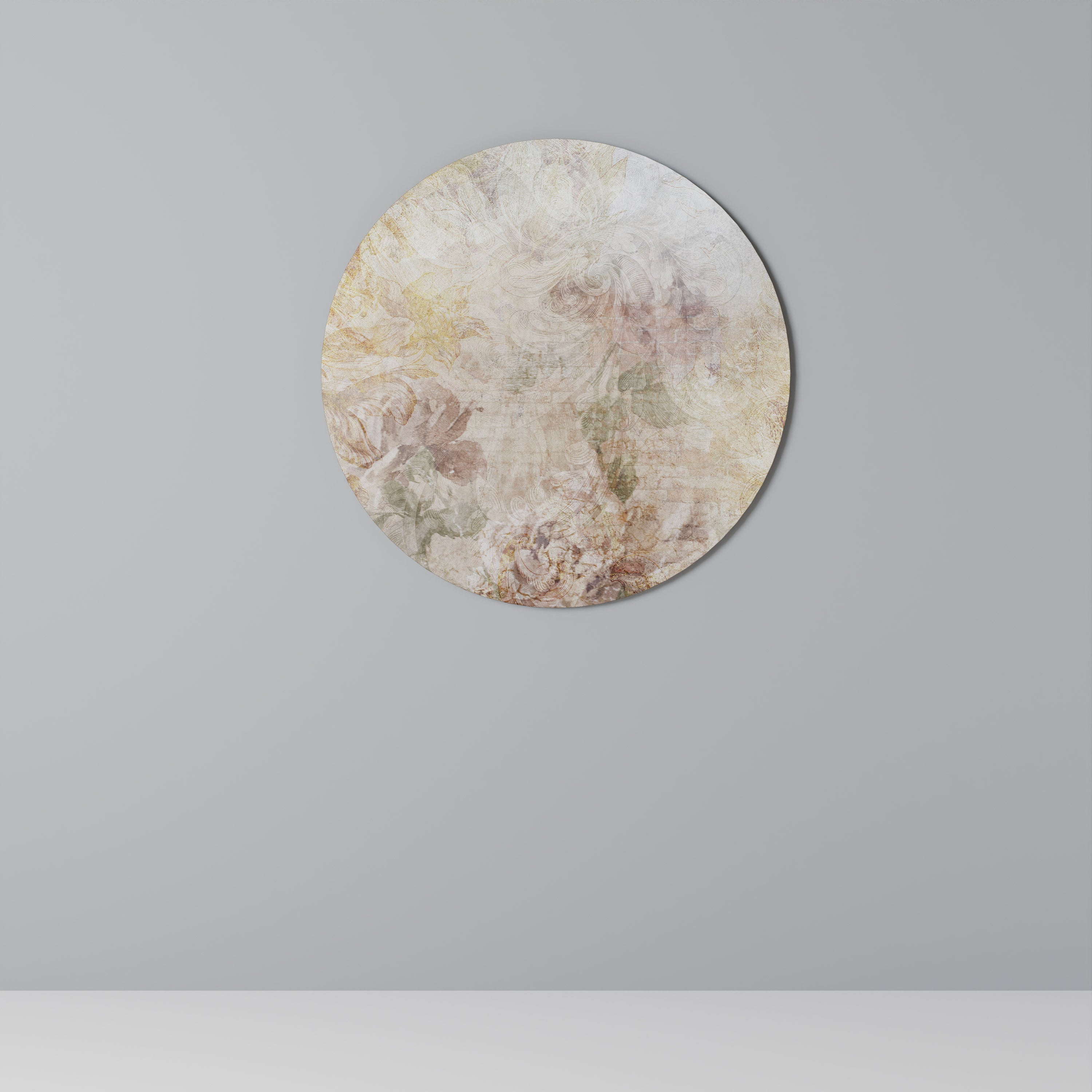 SUNFLOWER BLUR Round Wall Art