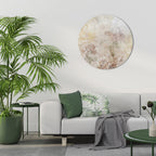 SUNFLOWER BLUR Round Wall Art