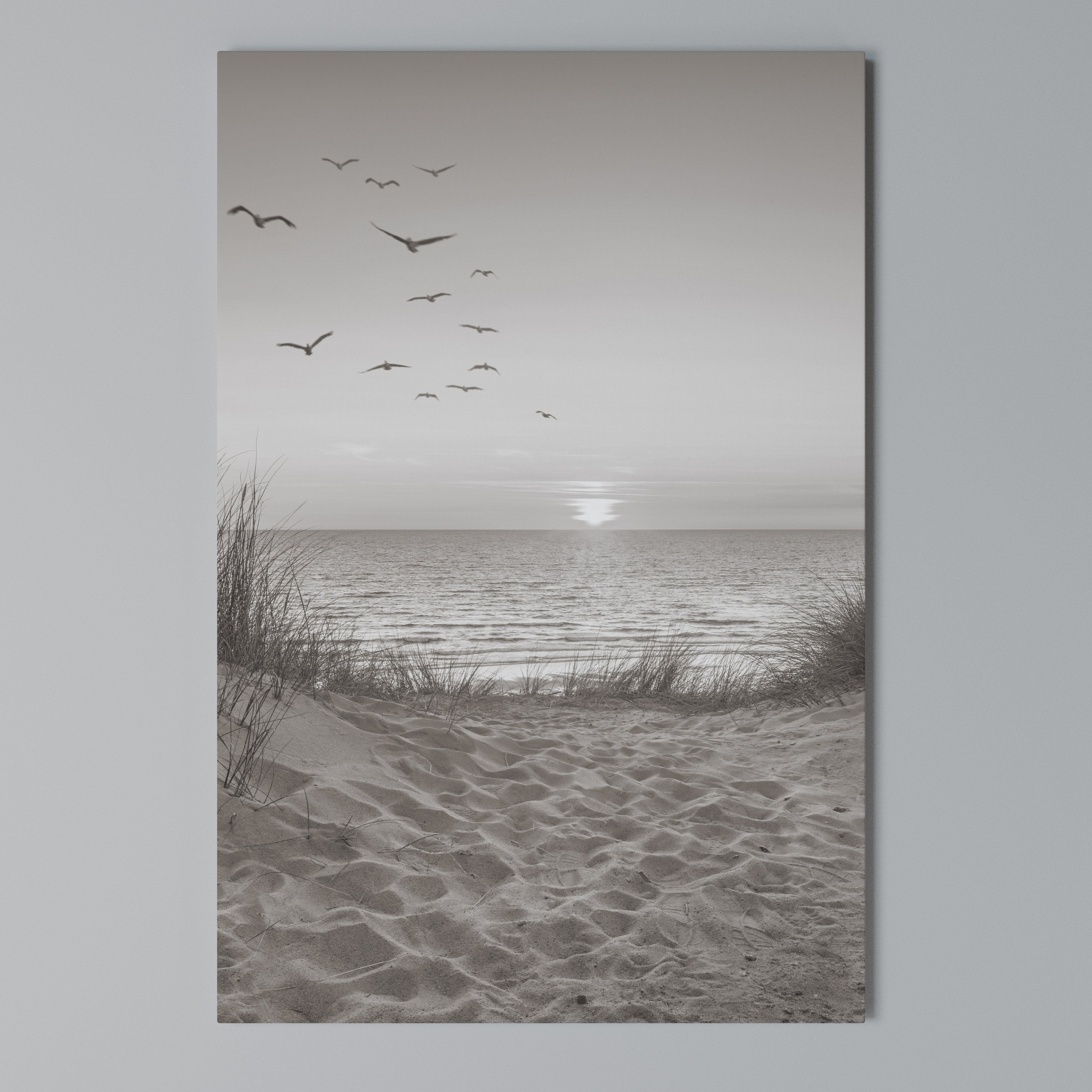 TIMELESS SEASCAPE Quadro em tela vertical