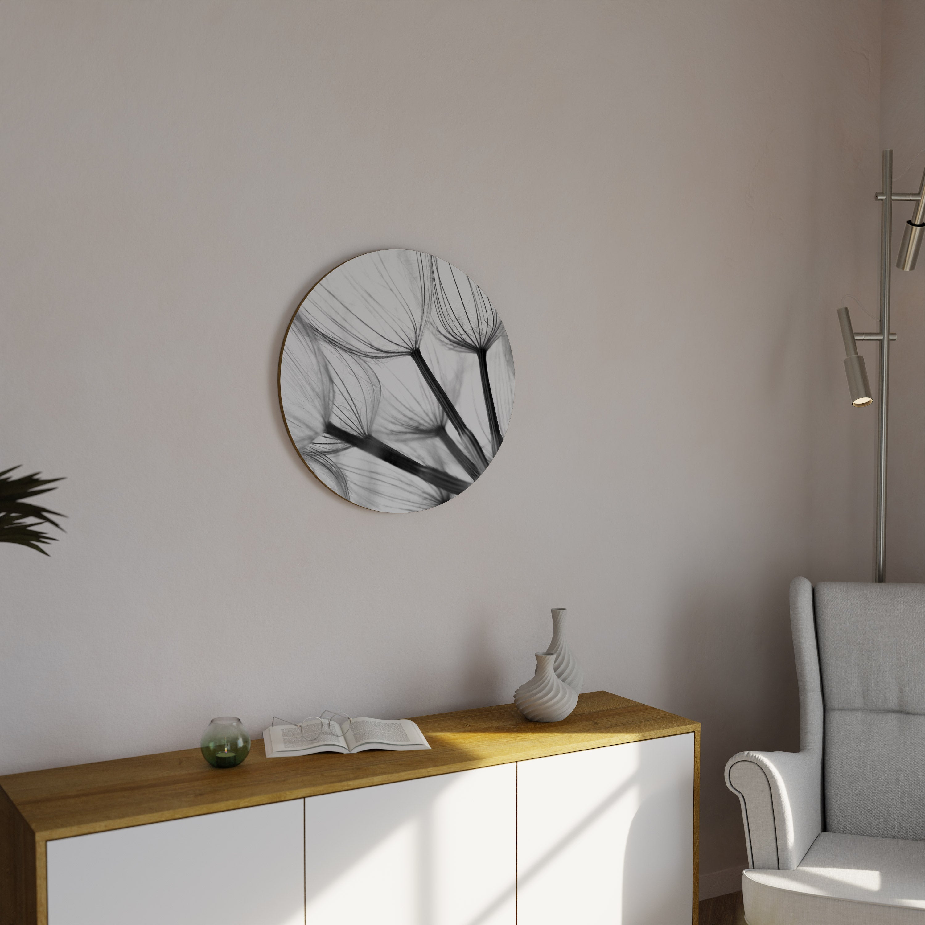 SILKEN FLIGHT Quadro Redondo Decorativo