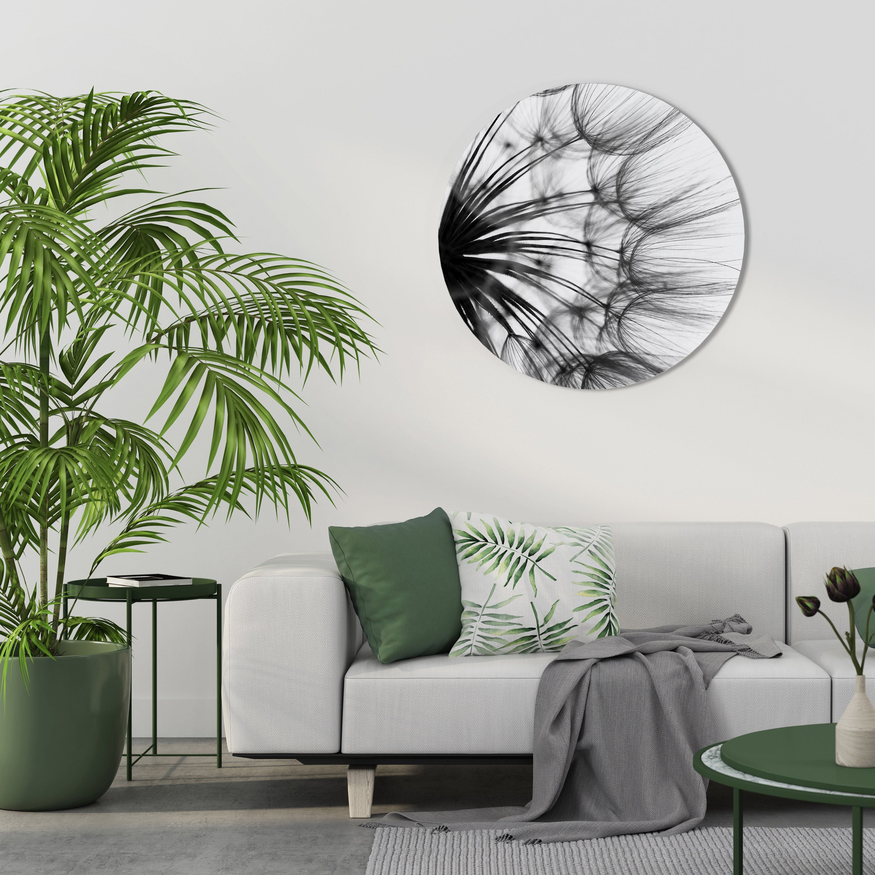 WHISPERING WILDFLOWER Round Wall Art