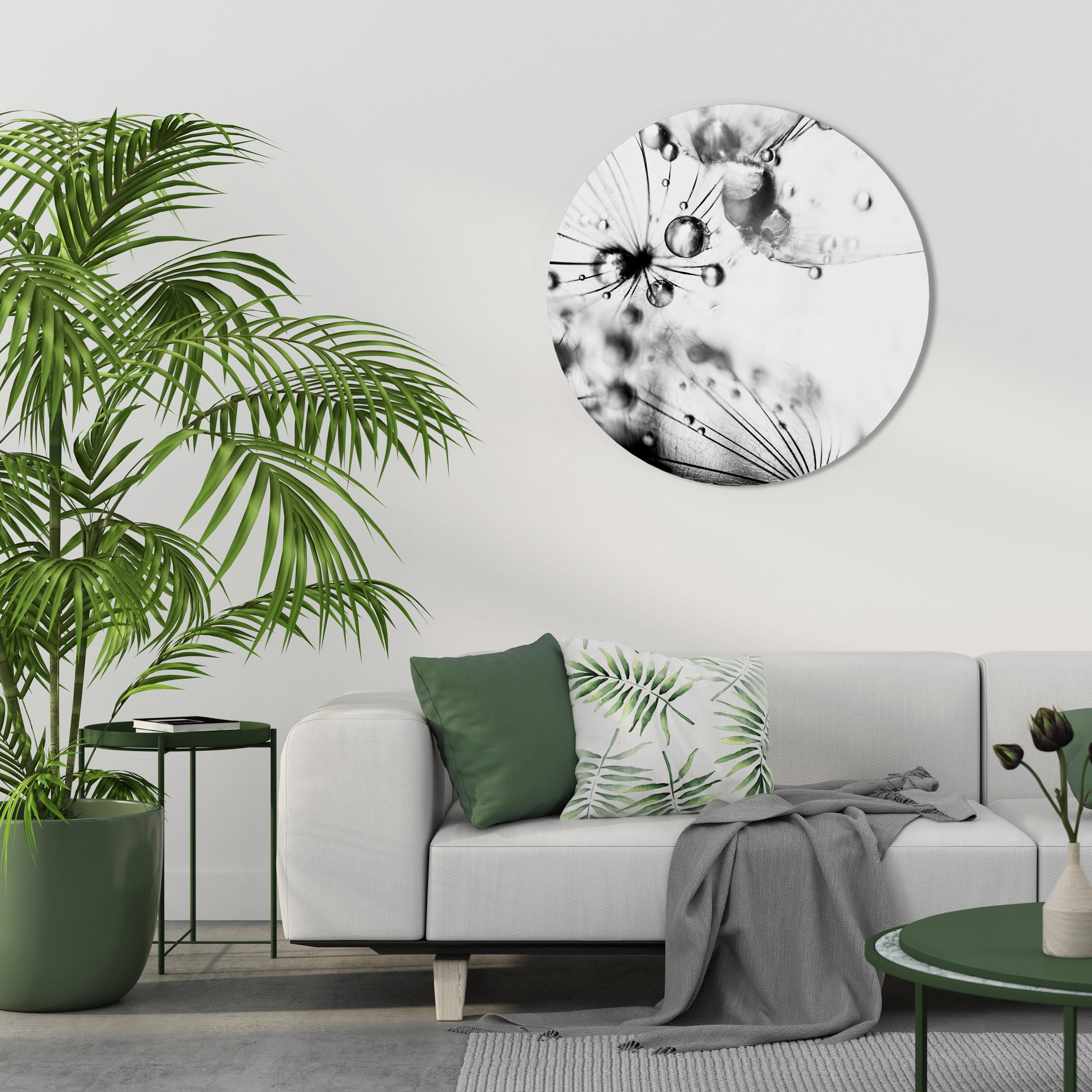 ELEGANT DROPLETS Quadro Redondo Decorativo