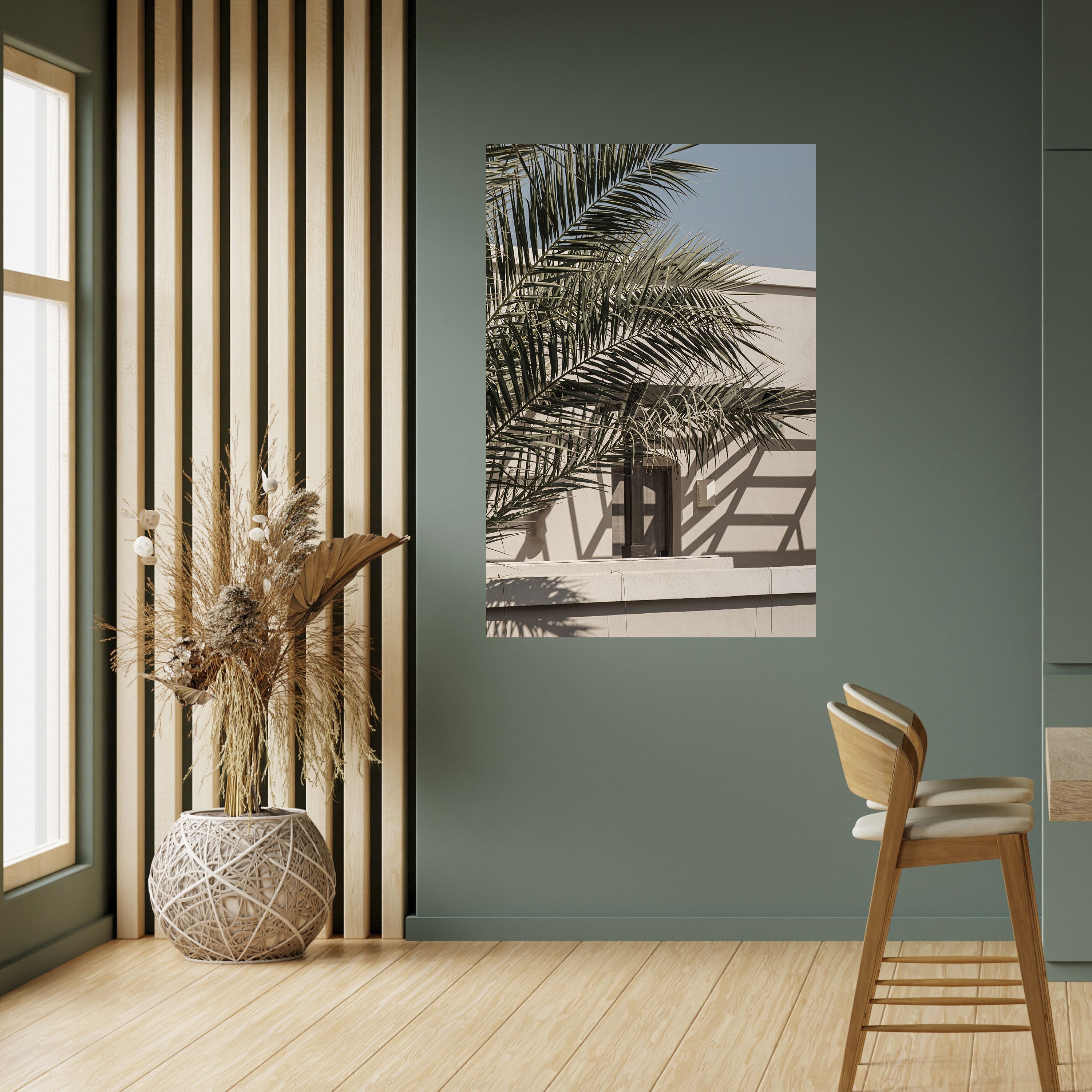 PALM SHADOW DANCE Peel and Stick Vertical Poster