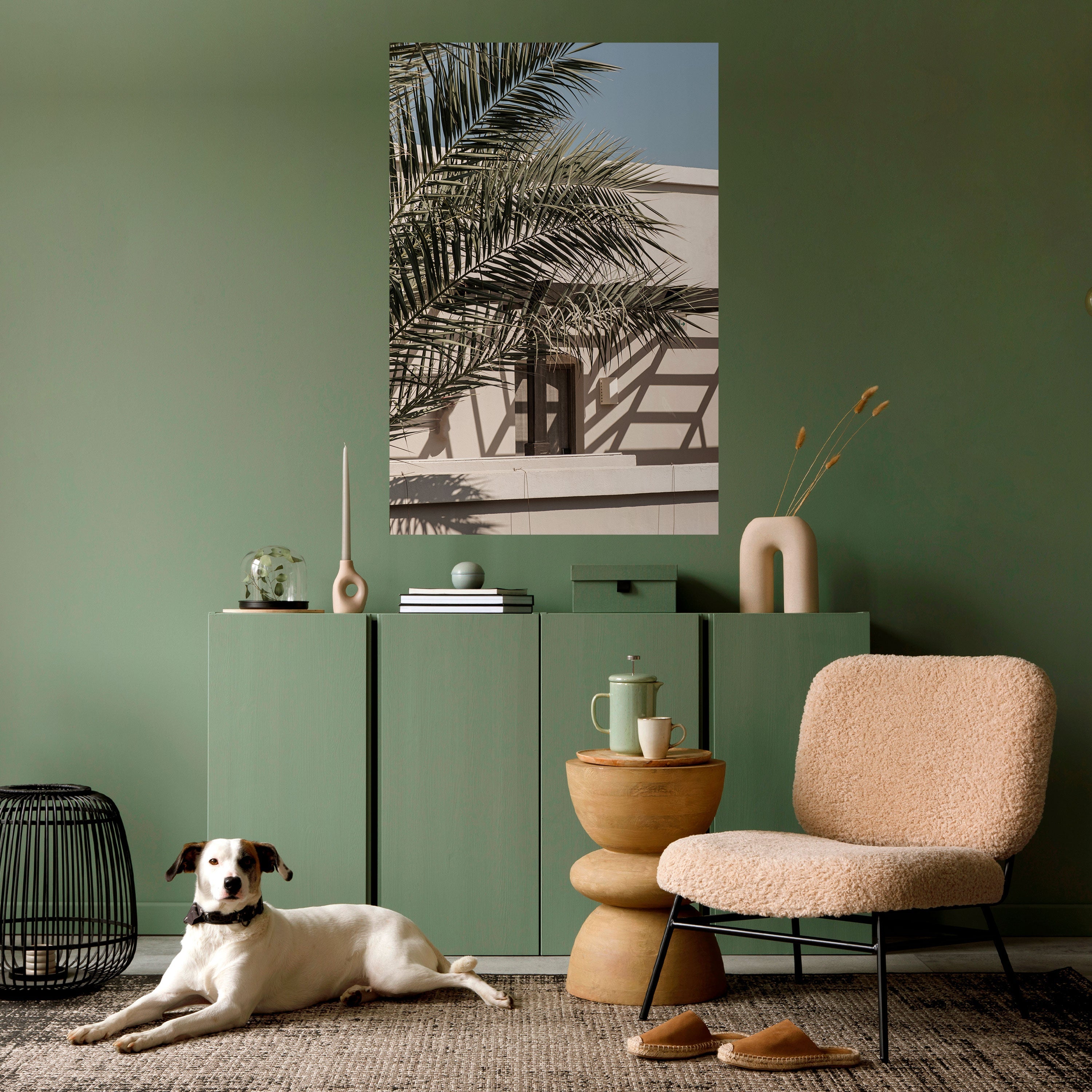 PALM SHADOW DANCE Peel and Stick Vertical Poster