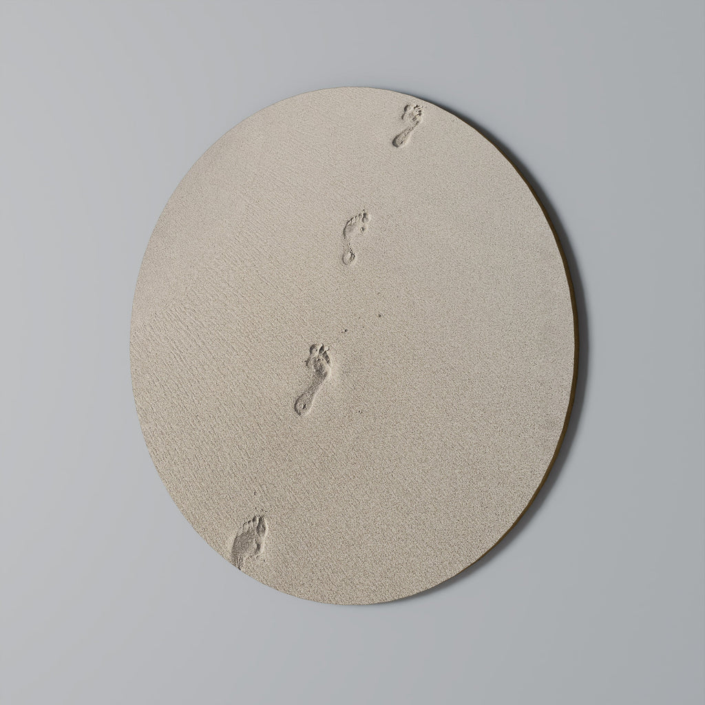 BEACH BOUND PATHWAYS Round Wall Art
