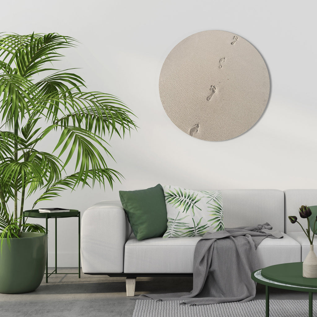 BEACH BOUND PATHWAYS Round Wall Art