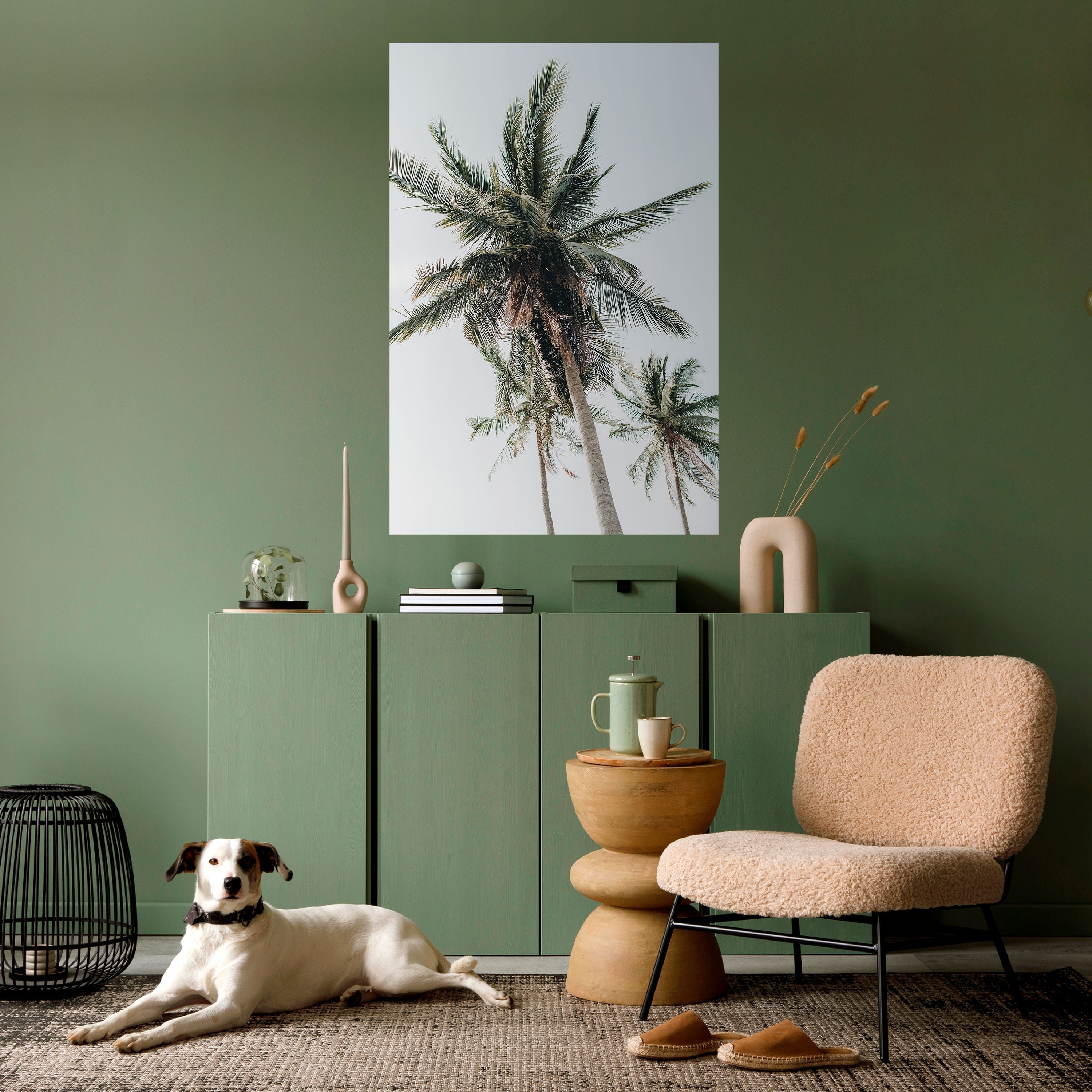 PALM PARADISE SIGHT Peel and Stick Vertical Poster