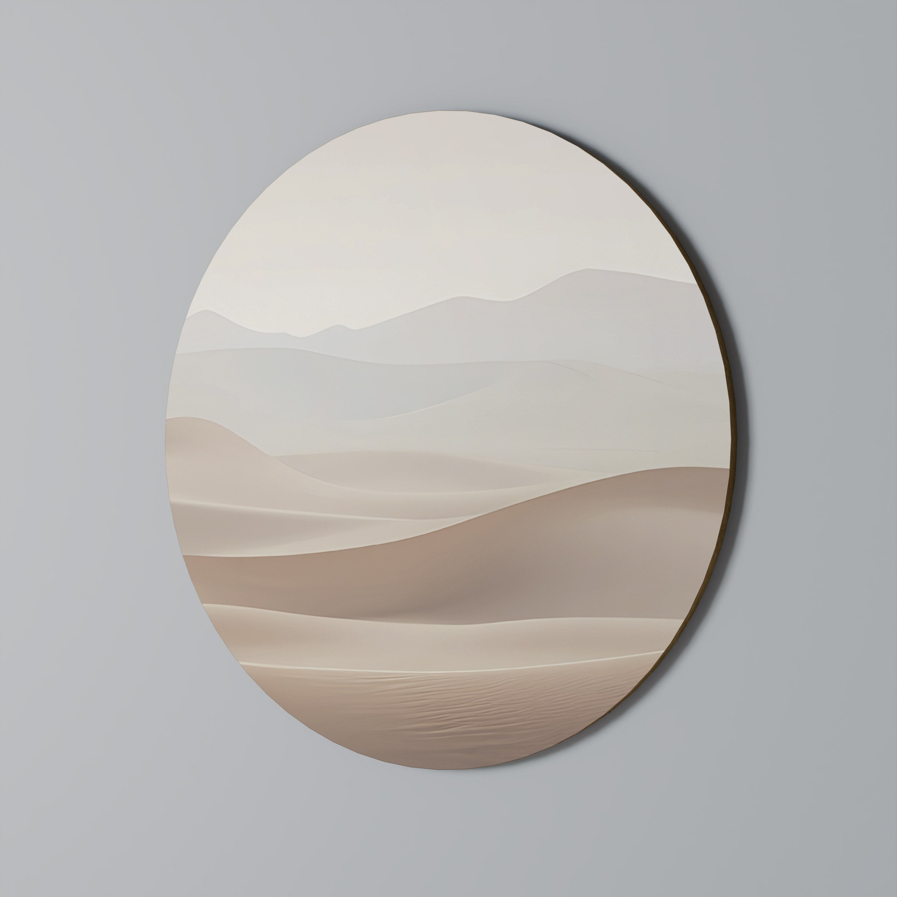 SUBTLE SANDS Quadro Redondo Decorativo