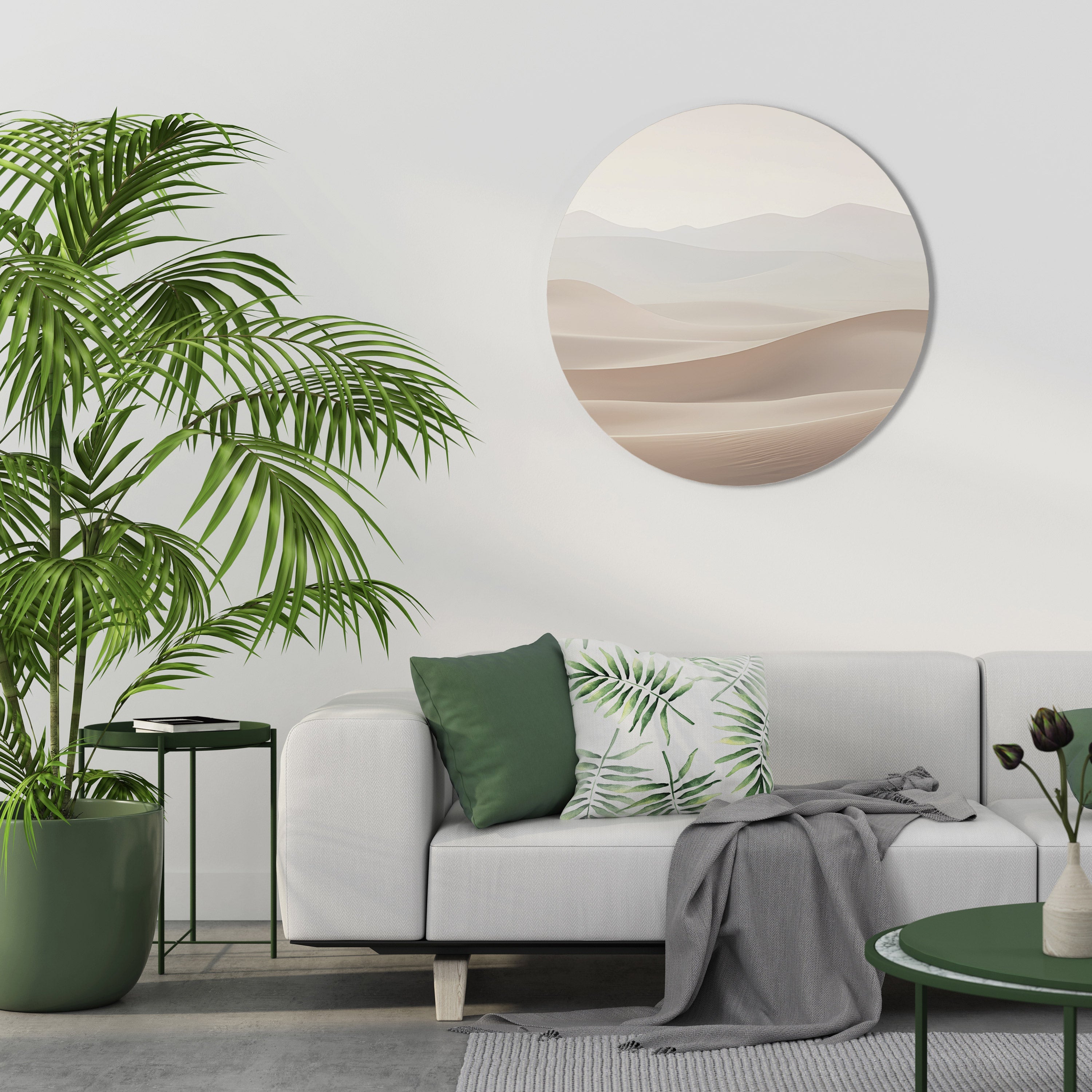 SUBTLE SANDS Quadro Redondo Decorativo