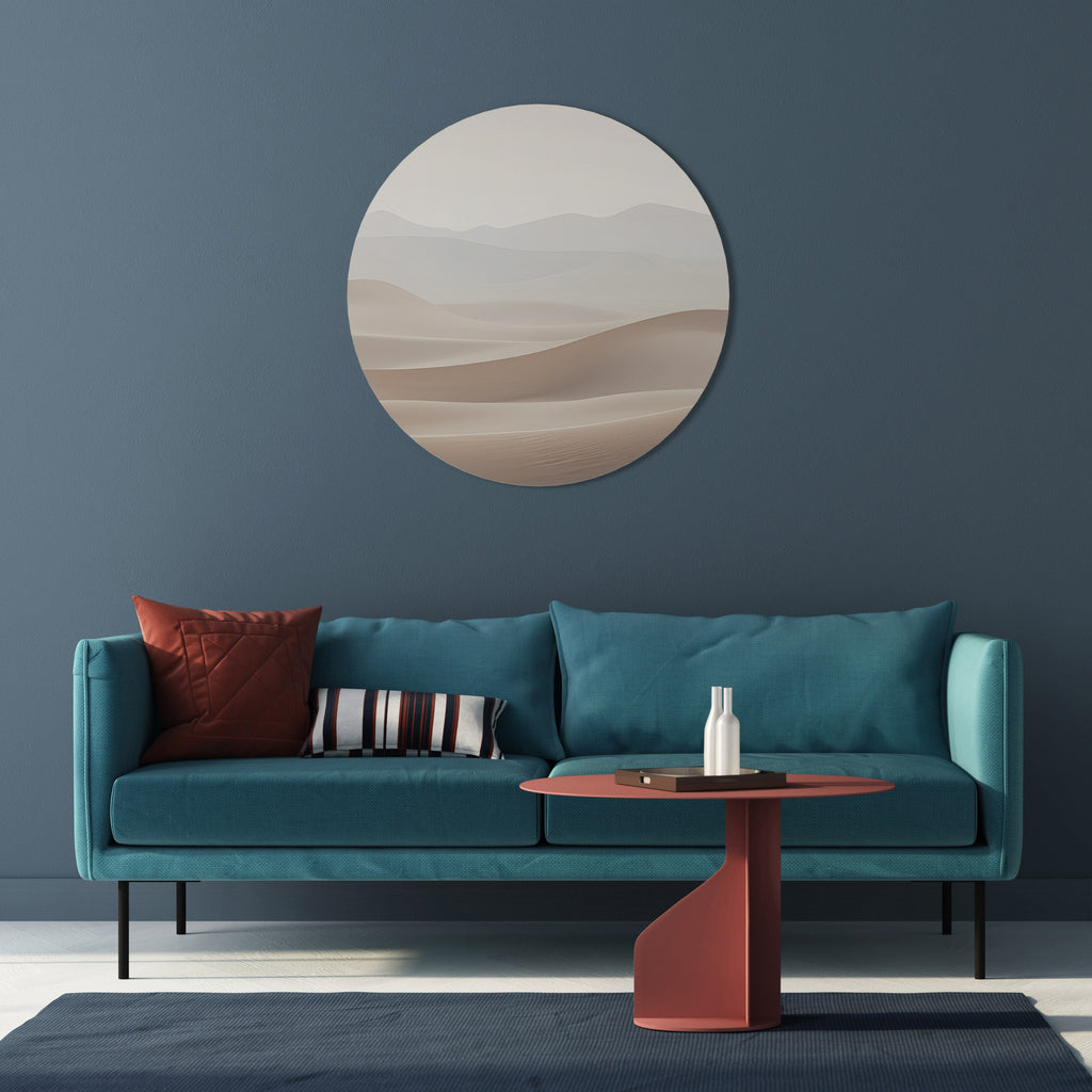 SUBTLE SANDS Quadro Redondo Decorativo