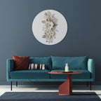 BLUSHING BOUQUET Round Wall Art