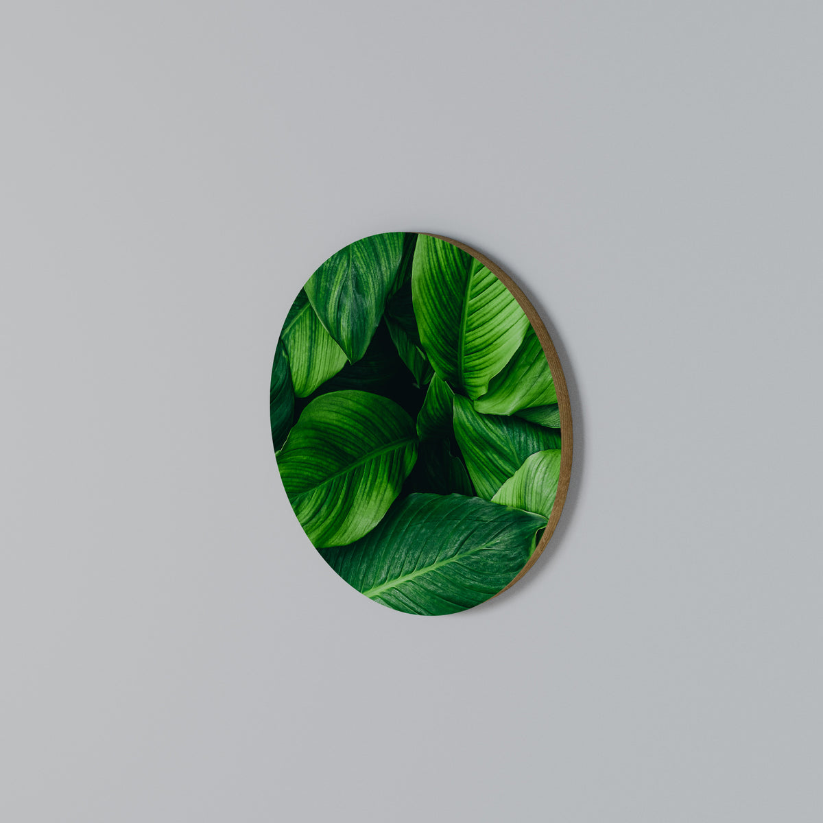 VIBRANT LEAFY EMBRACE Arte de Parede Redonda