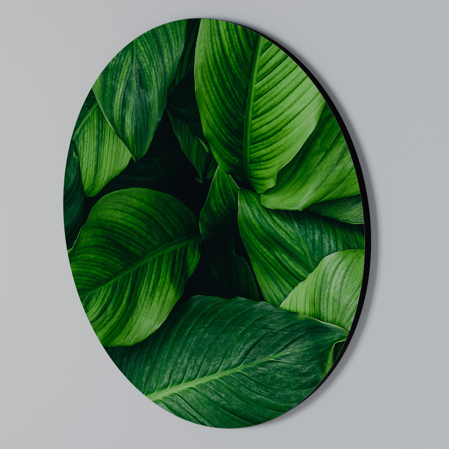 VIBRANT LEAFY EMBRACE Arte de Parede Redonda