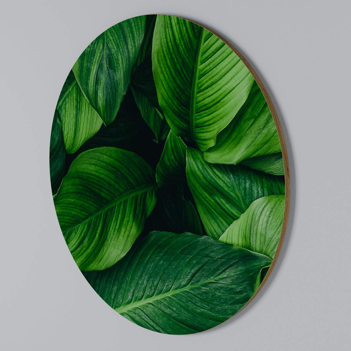 VIBRANT LEAFY EMBRACE Arte de Parede Redonda