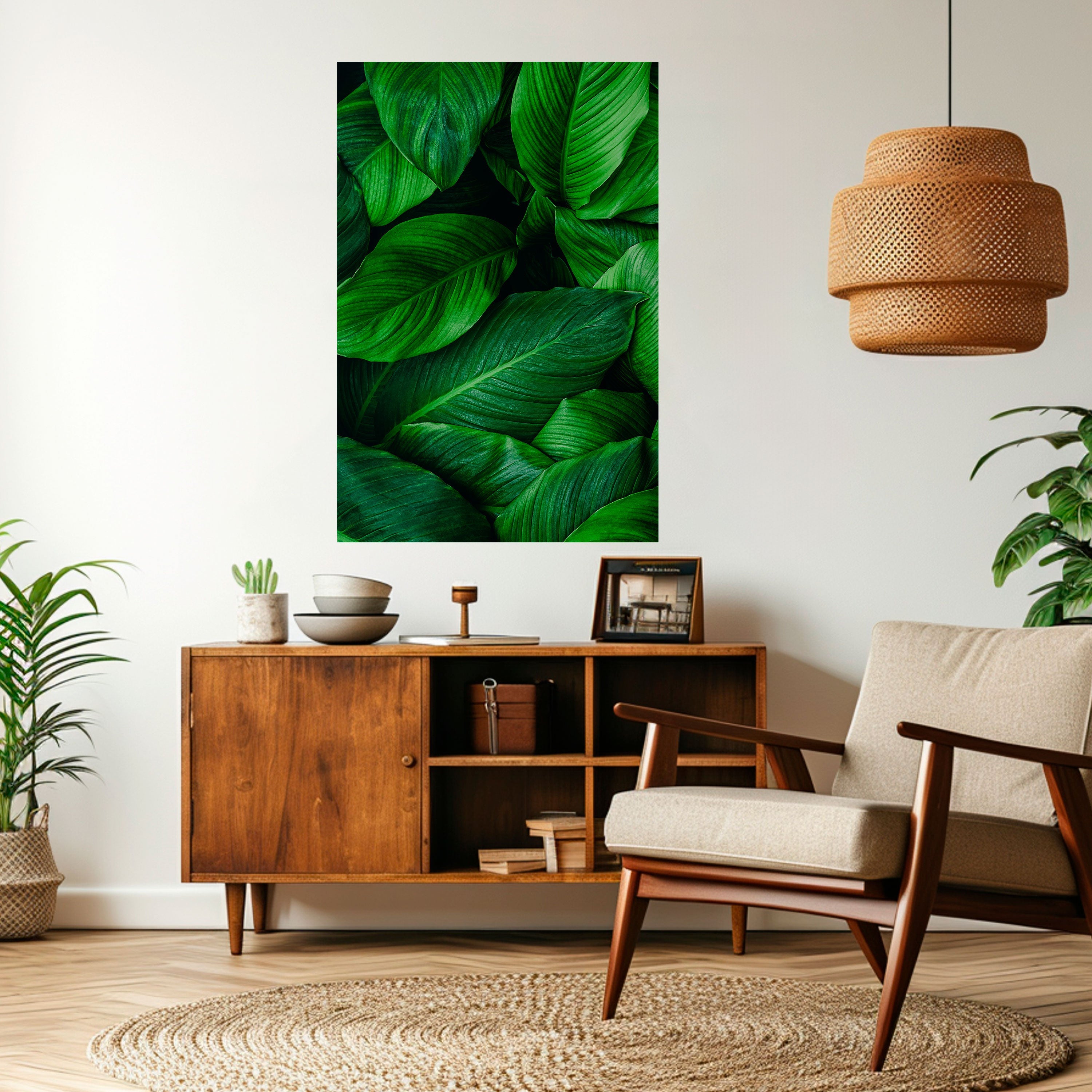 VIBRANT LEAFY EMBRACE Peel and Stick Vertical Poster