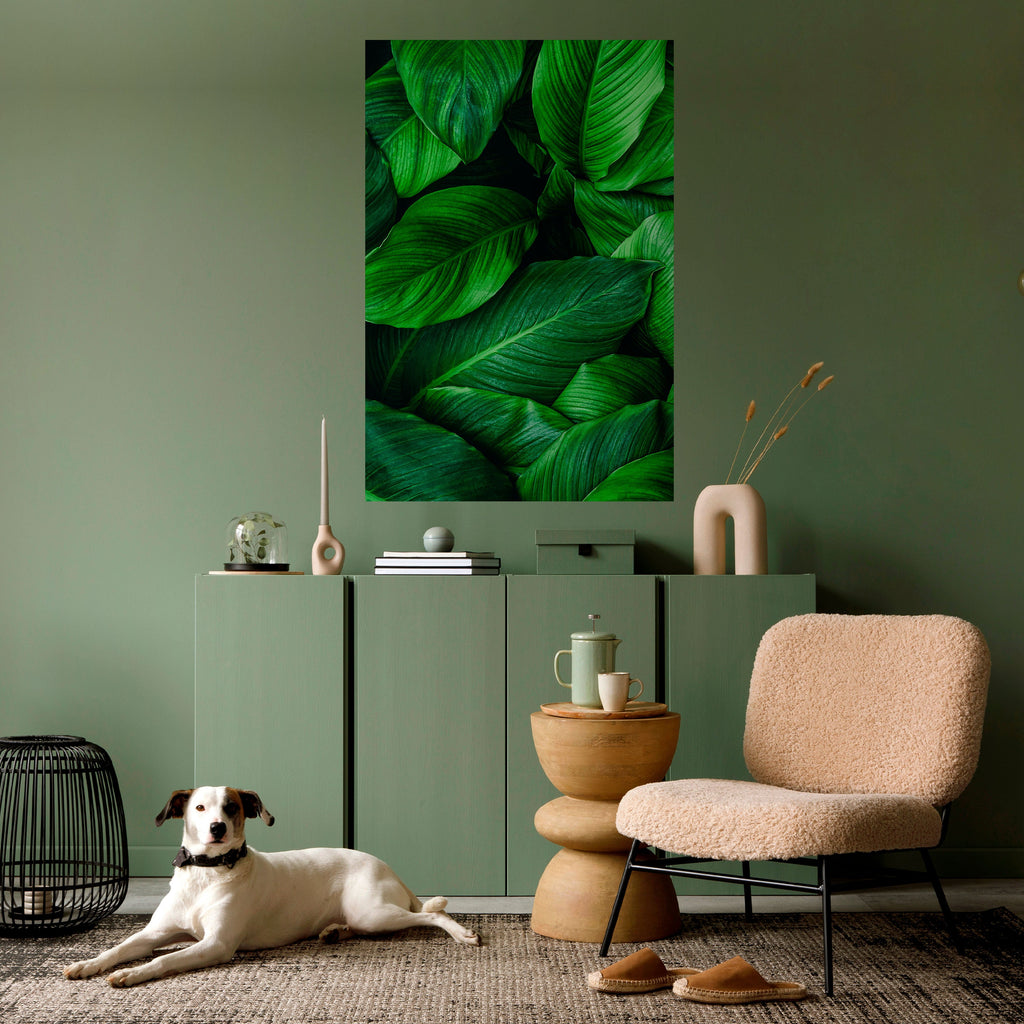 VIBRANT LEAFY EMBRACE Peel and Stick Vertical Poster