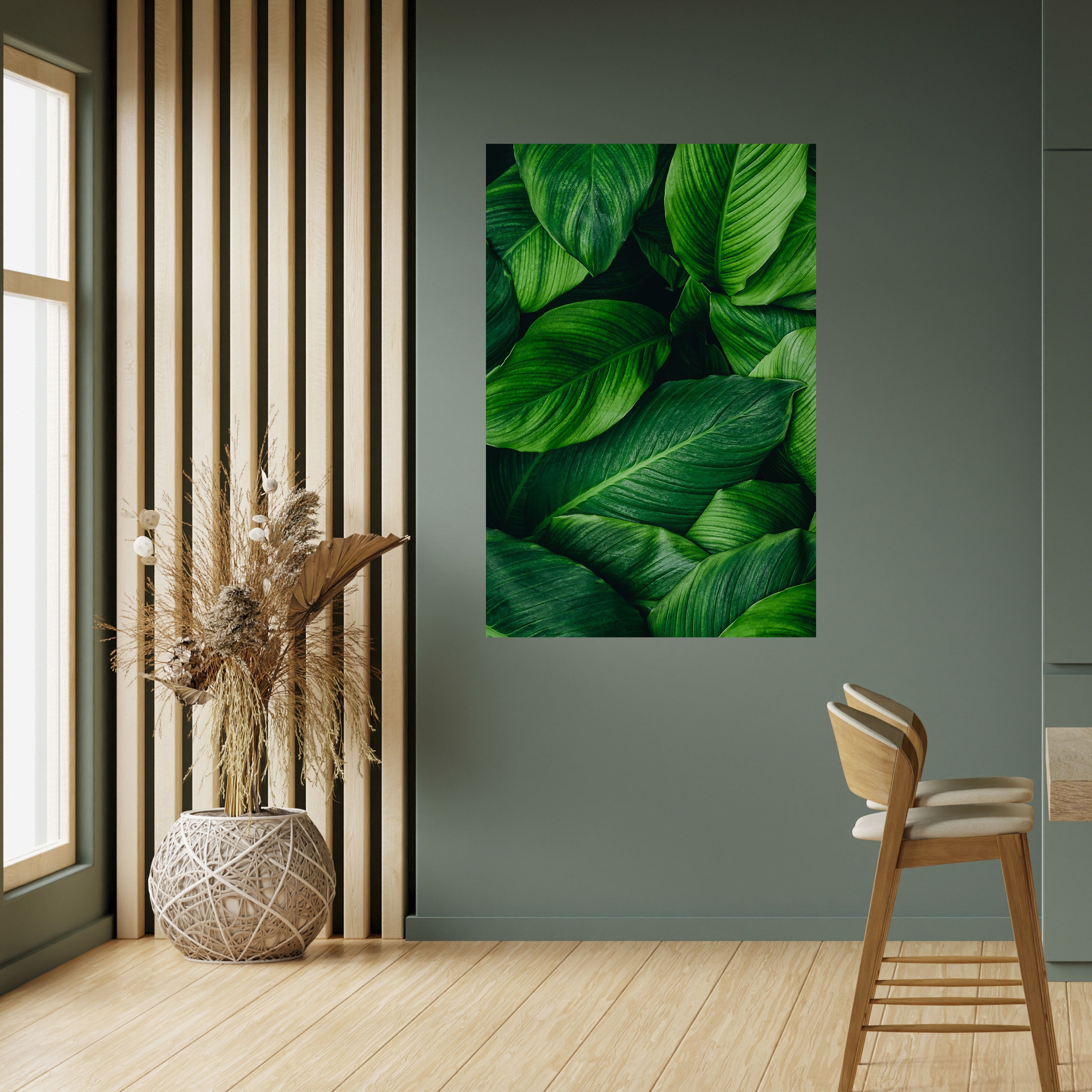 VIBRANT LEAFY EMBRACE Peel and Stick Vertical Poster