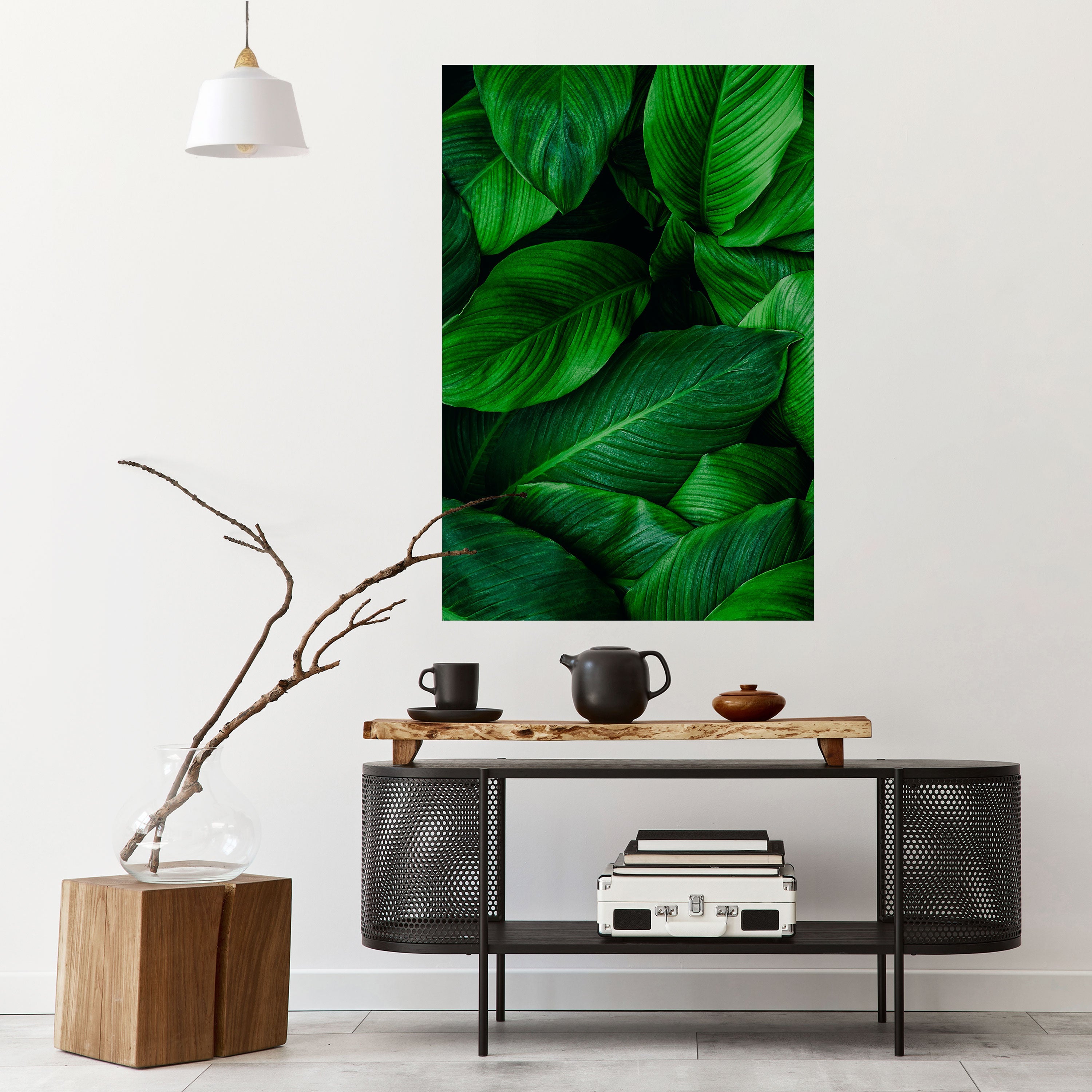 VIBRANT LEAFY EMBRACE Poster Vertical Autocolante