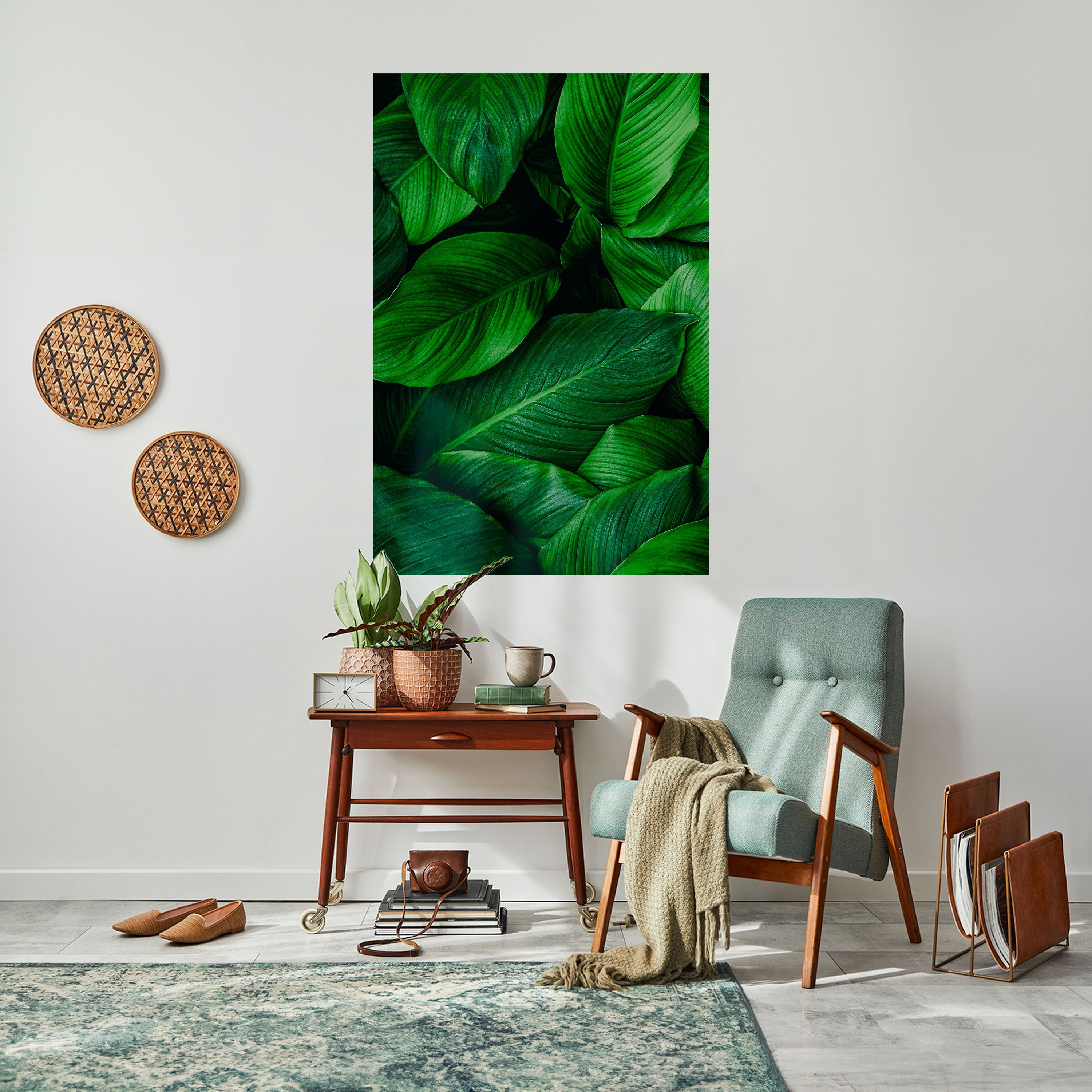 VIBRANT LEAFY EMBRACE Poster Vertical Autocolante