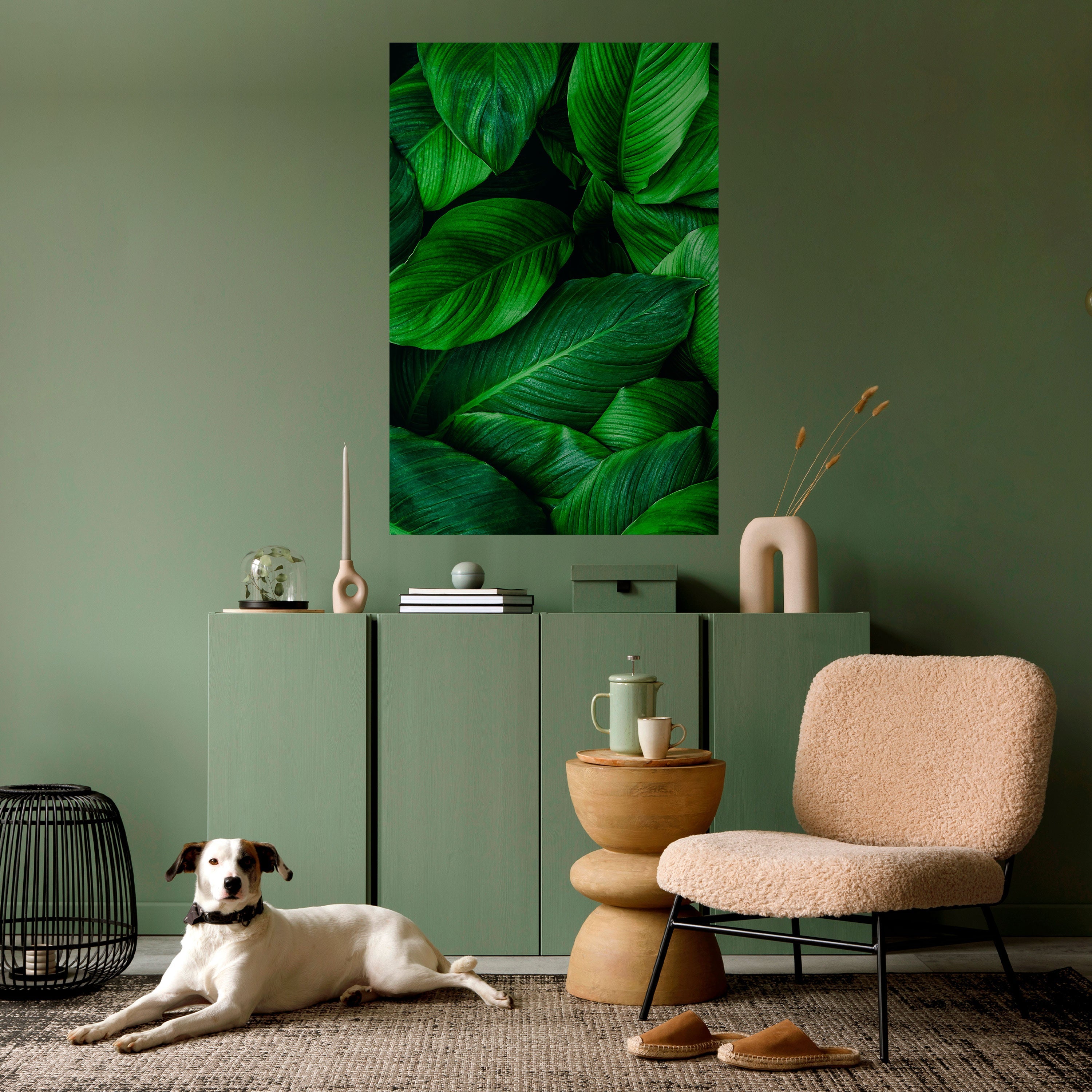 VIBRANT LEAFY EMBRACE Peel and Stick Vertical Poster