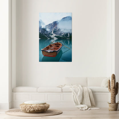 FOGGY MOUNTAIN OASIS Quadro em tela vertical