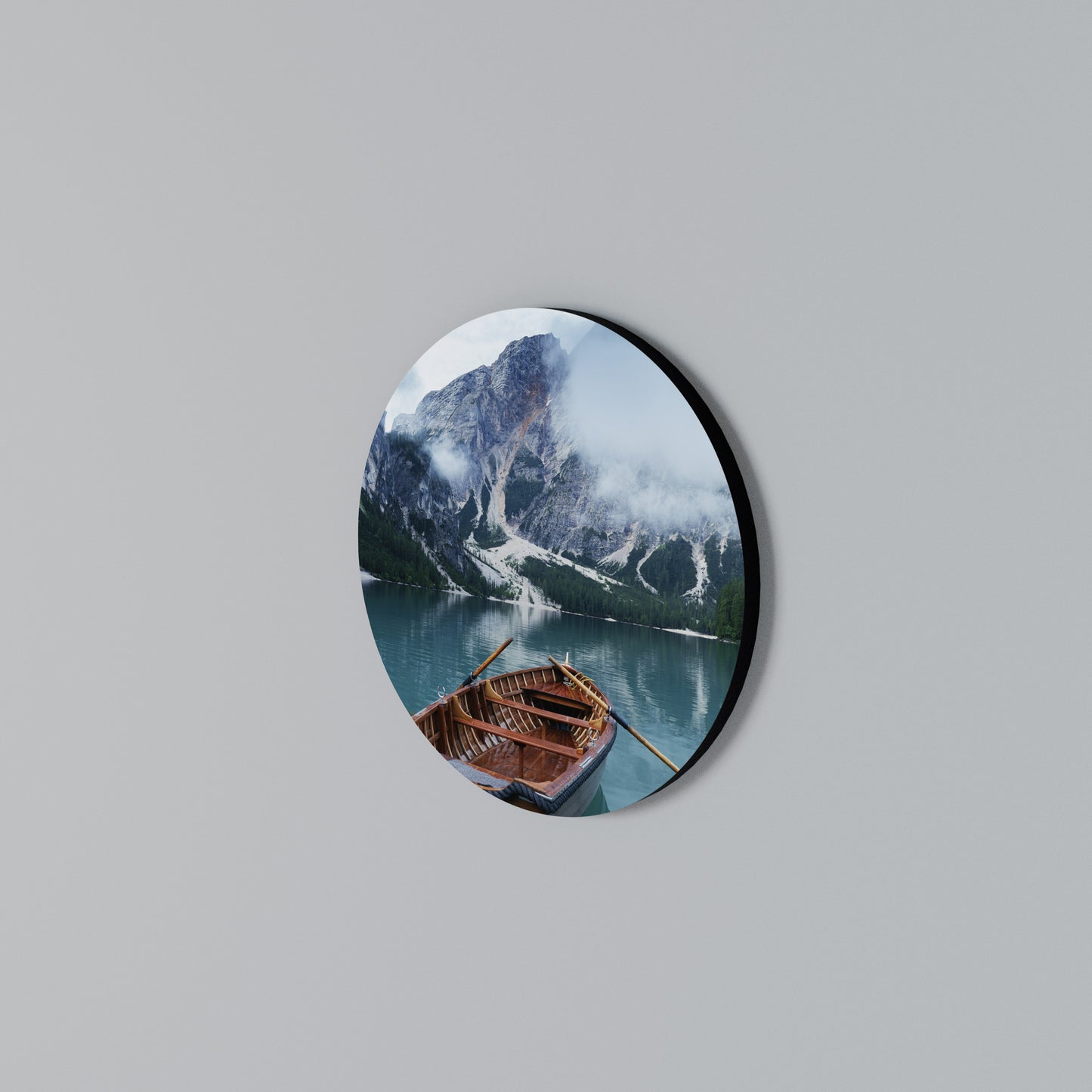 FOGGY MOUNTAIN OASIS Arte de Parede Redonda