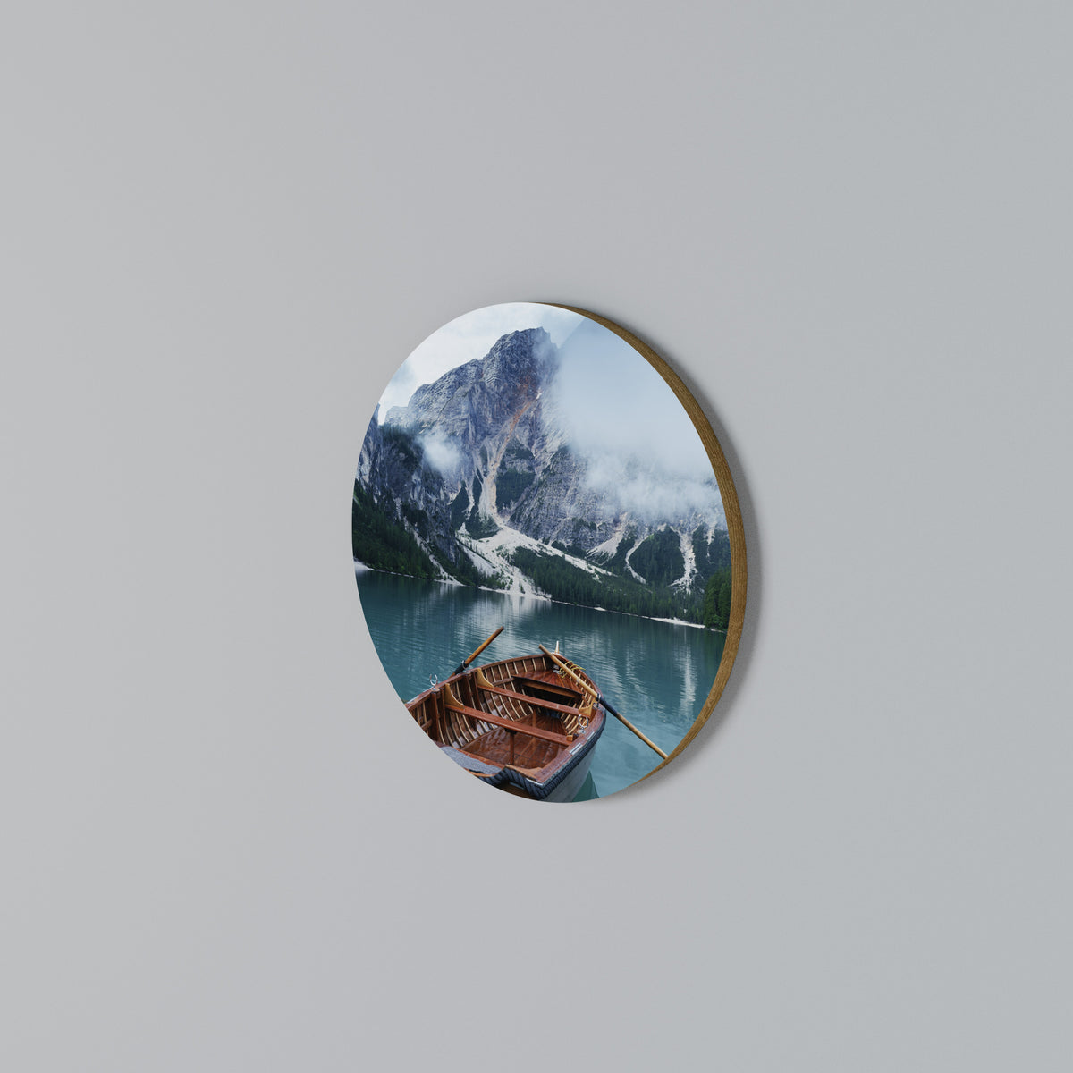 FOGGY MOUNTAIN OASIS Arte de Parede Redonda