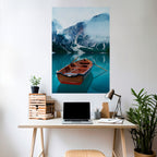 FOGGY MOUNTAIN OASIS Poster Vertical Autocolante