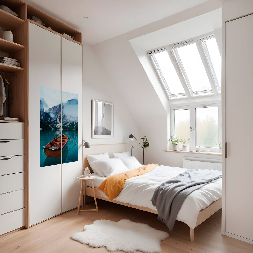 FOGGY MOUNTAIN OASIS Poster Vertical Autocolante