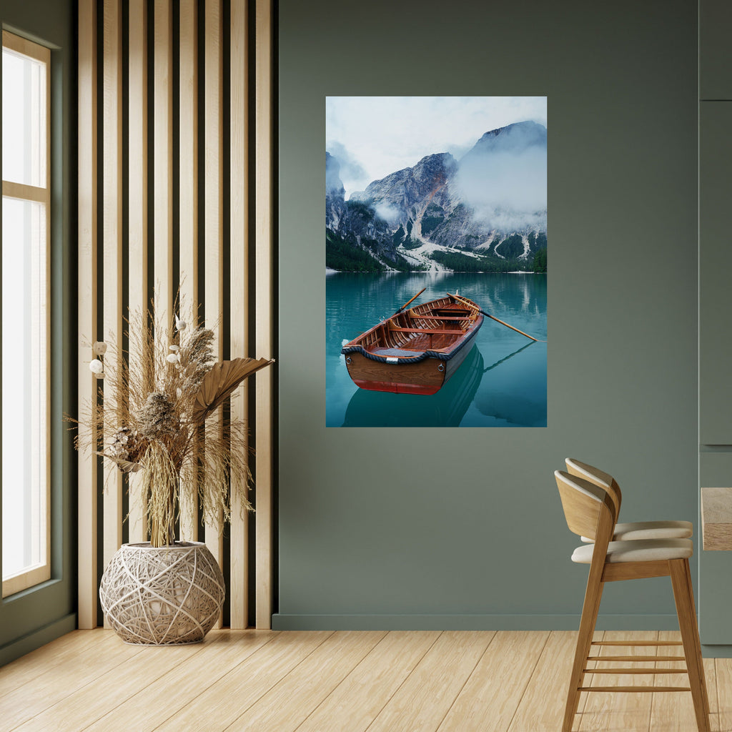 FOGGY MOUNTAIN OASIS Poster Vertical Autocolante
