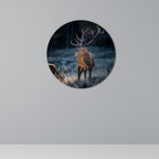 ANTLERED REGALITY Quadro Redondo Decorativo