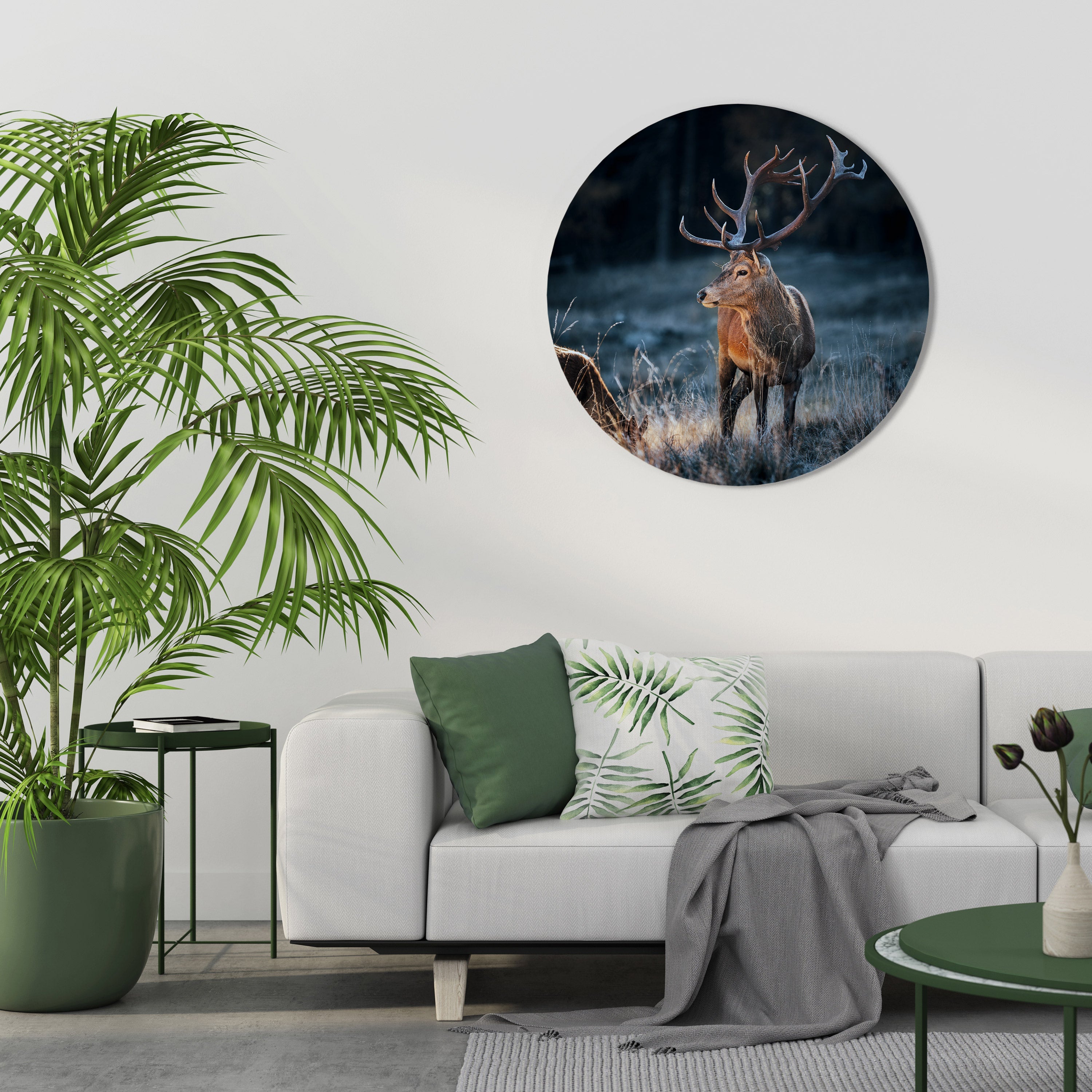 ANTLERED REGALITY Quadro Redondo Decorativo