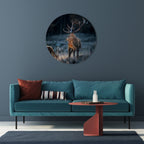 ANTLERED REGALITY Quadro Redondo Decorativo