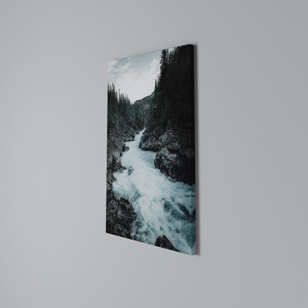 RUSHING REFLECTIONS Vertical Canvas Print