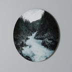 RUSHING REFLECTIONS Quadro Redondo Decorativo