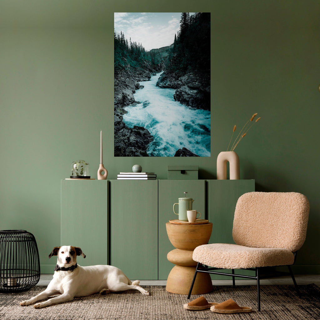 RUSHING REFLECTIONS Peel and Stick Vertical Poster