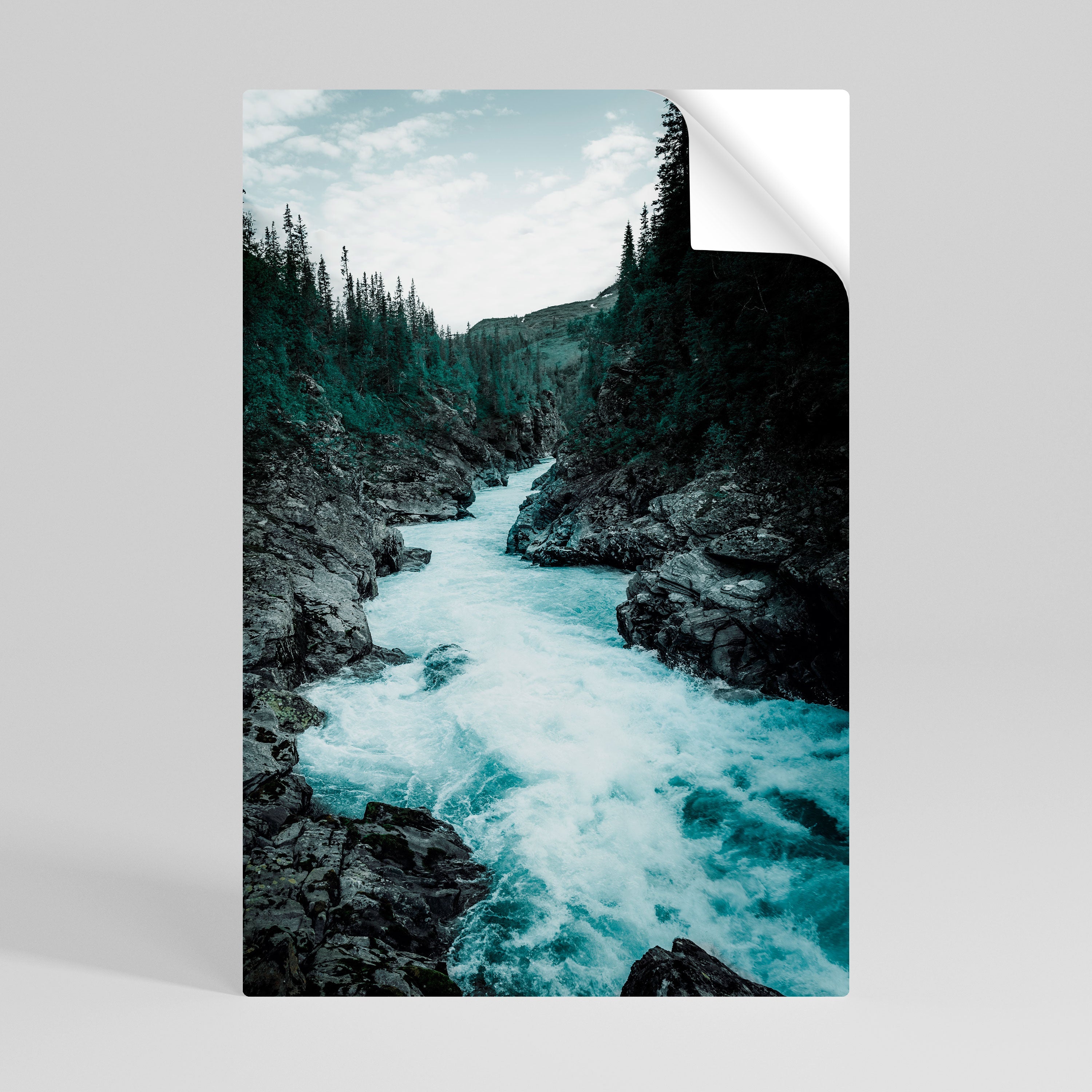 RUSHING REFLECTIONS Poster Vertical Autocolante