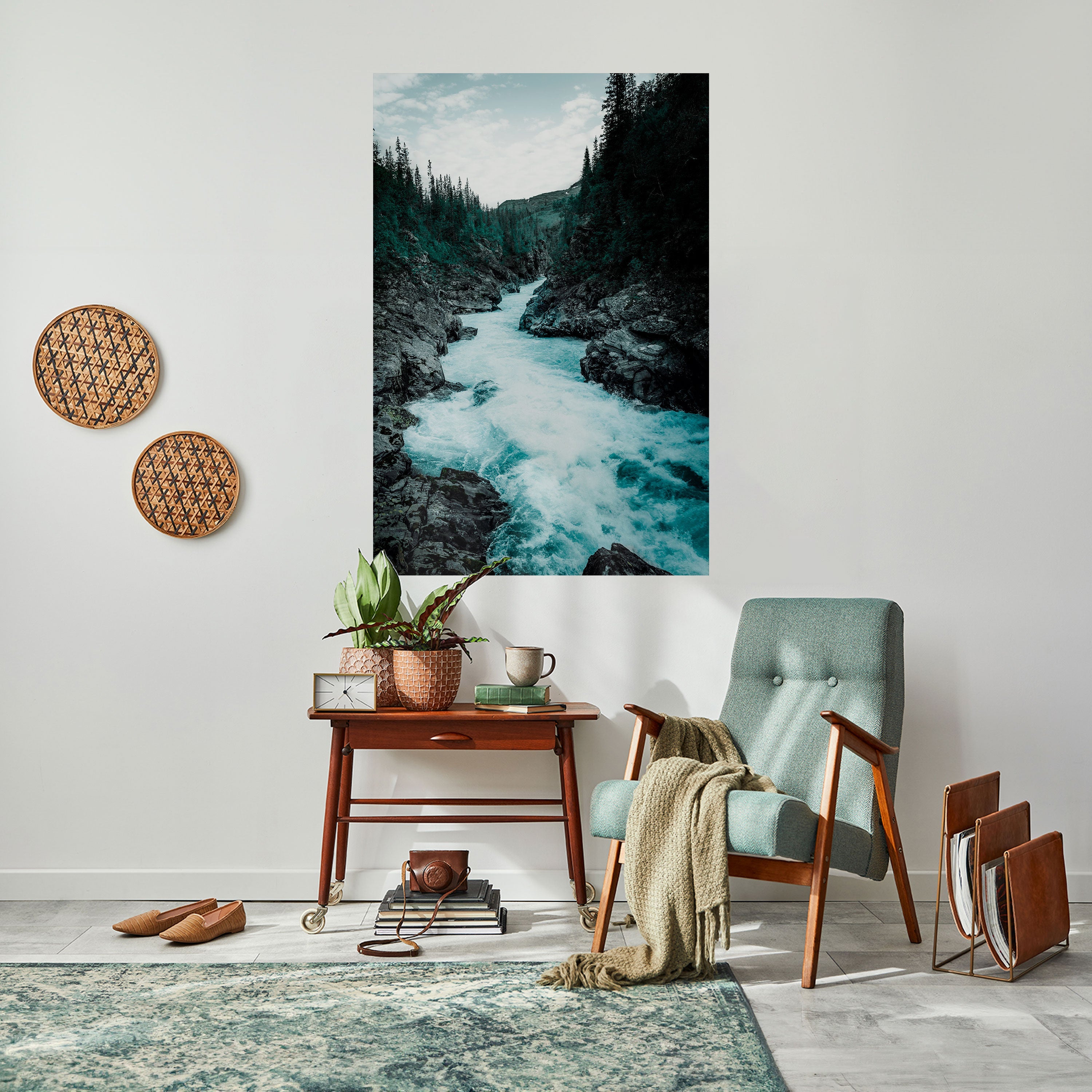 RUSHING REFLECTIONS Poster Vertical Autocolante