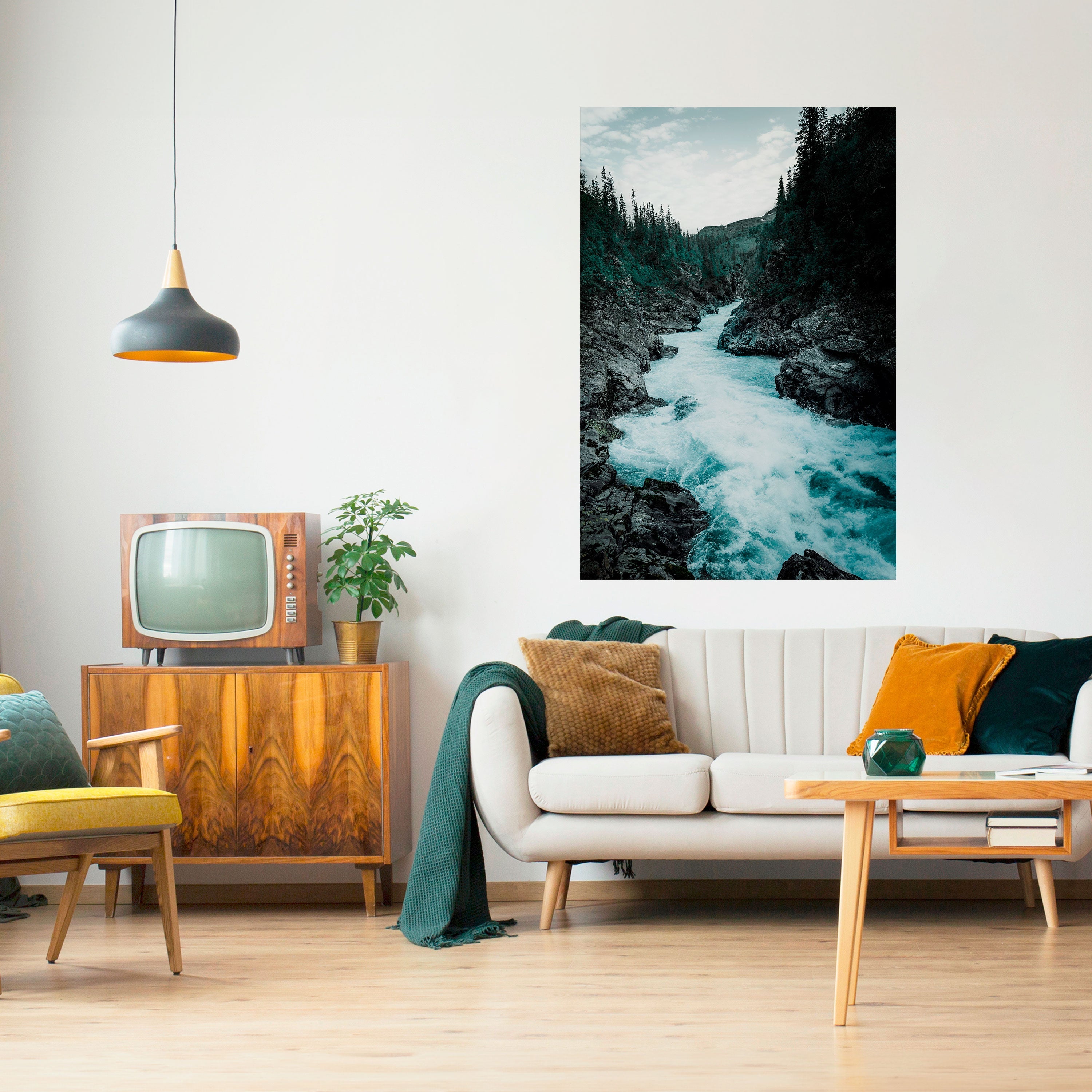 RUSHING REFLECTIONS Poster Vertical Autocolante