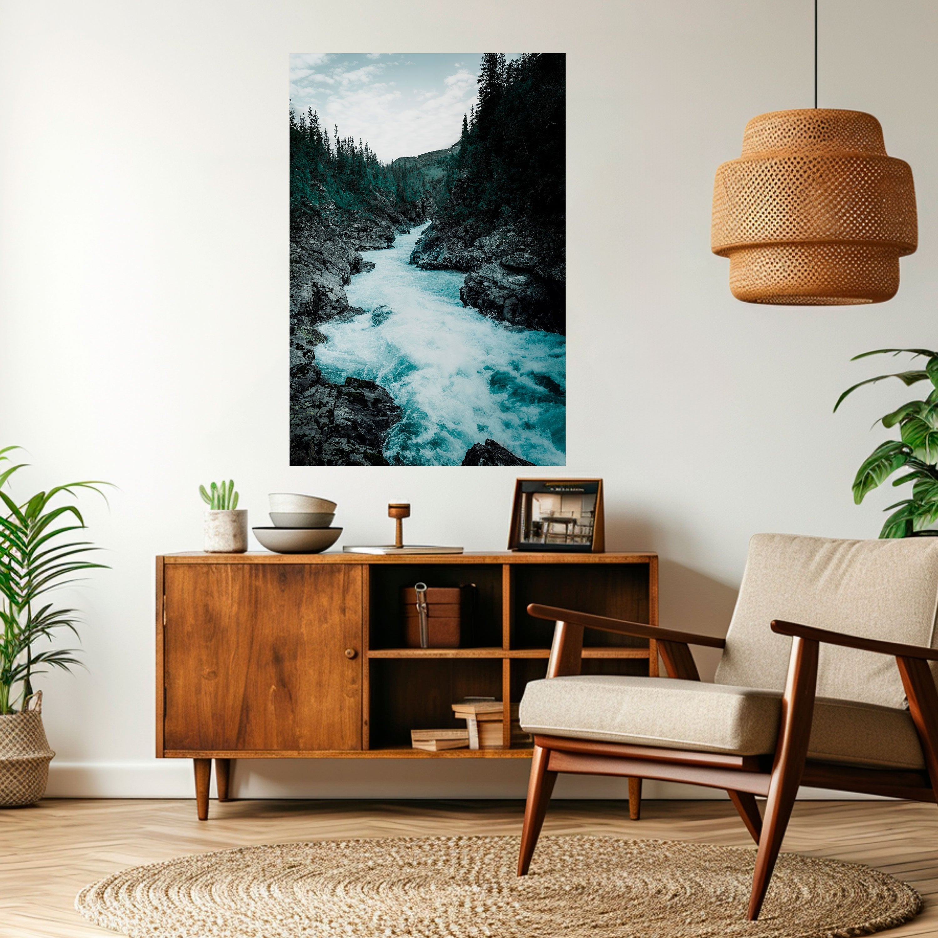 RUSHING REFLECTIONS Poster Vertical Autocolante