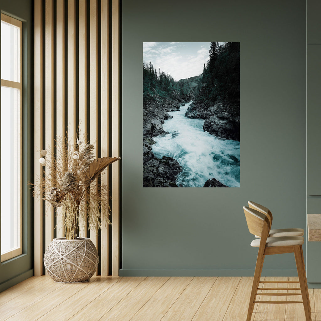 RUSHING REFLECTIONS Peel and Stick Vertical Poster