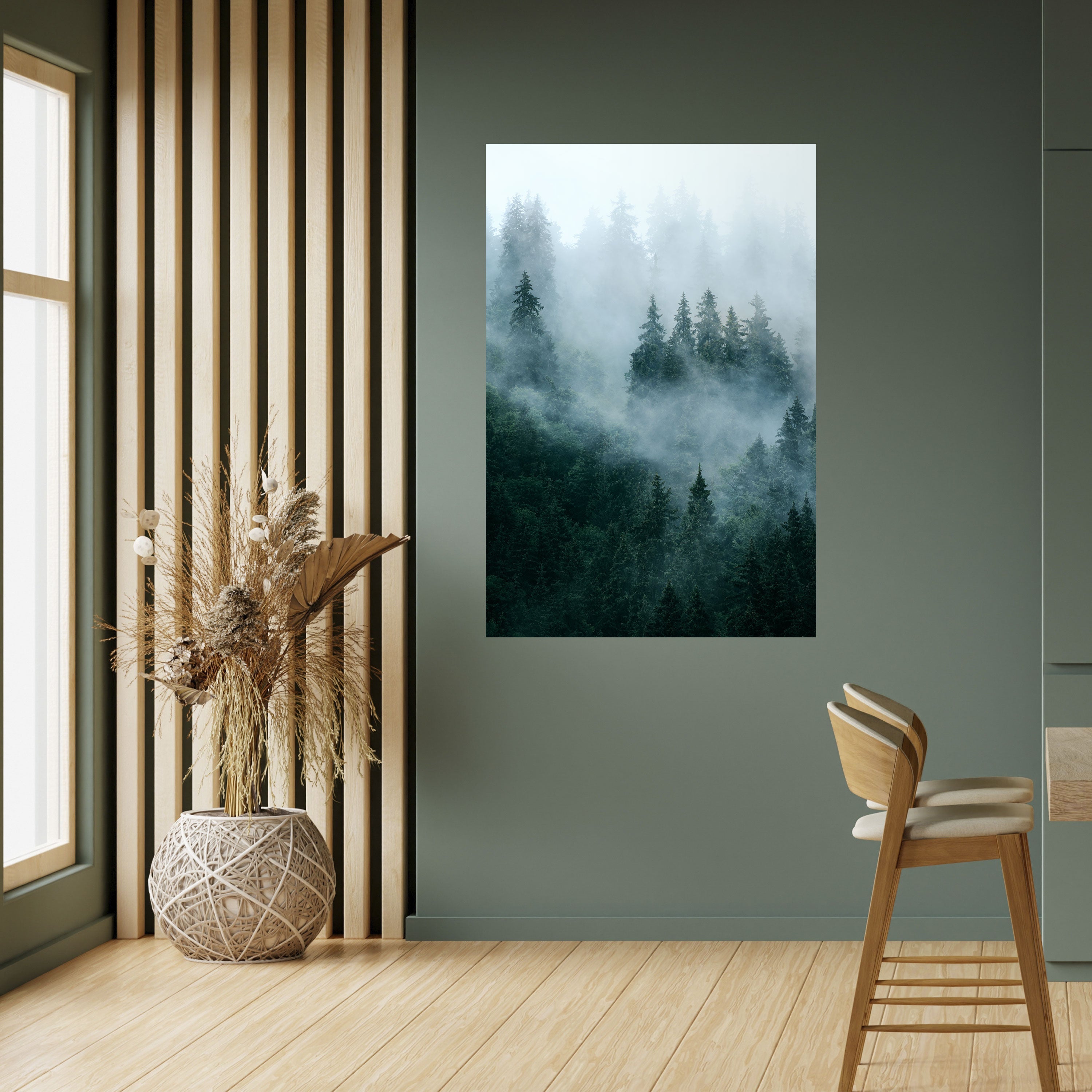 VEIL OF MIST Peel and Stick Vertical Poster