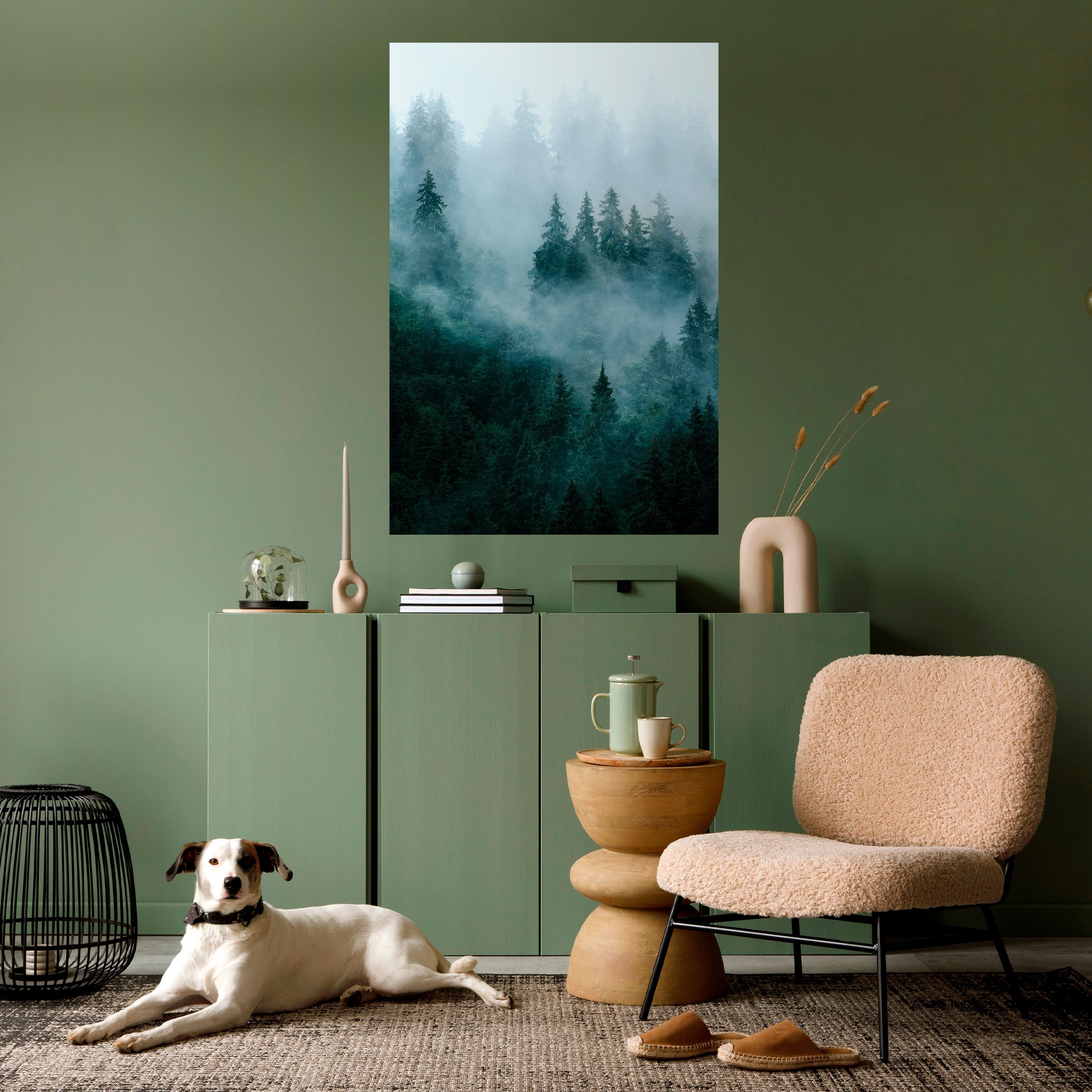 VEIL OF MIST Peel and Stick Vertical Poster