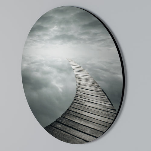 WHISPERING PATHWAYS Round Wall Art