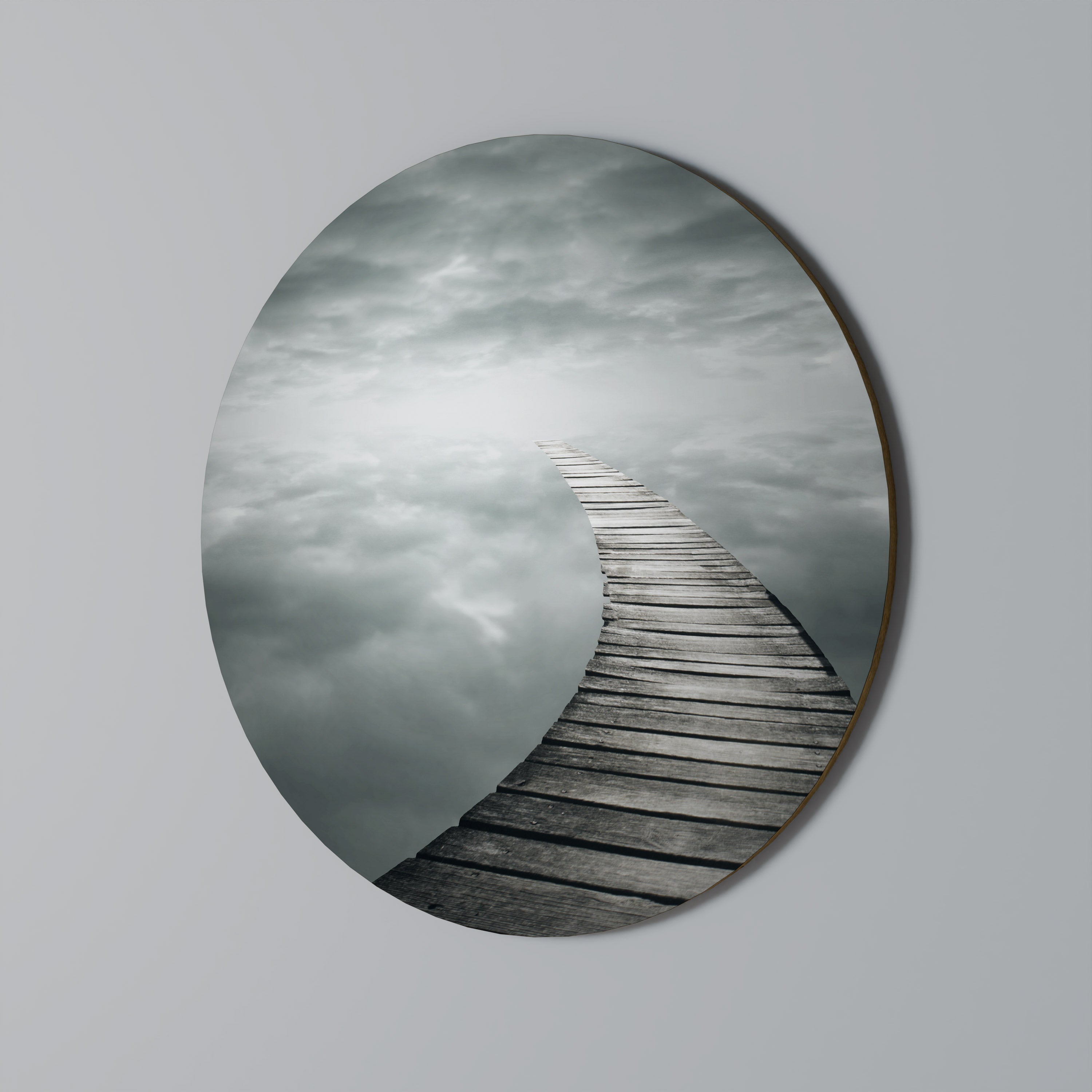 WHISPERING PATHWAYS Round Wall Art