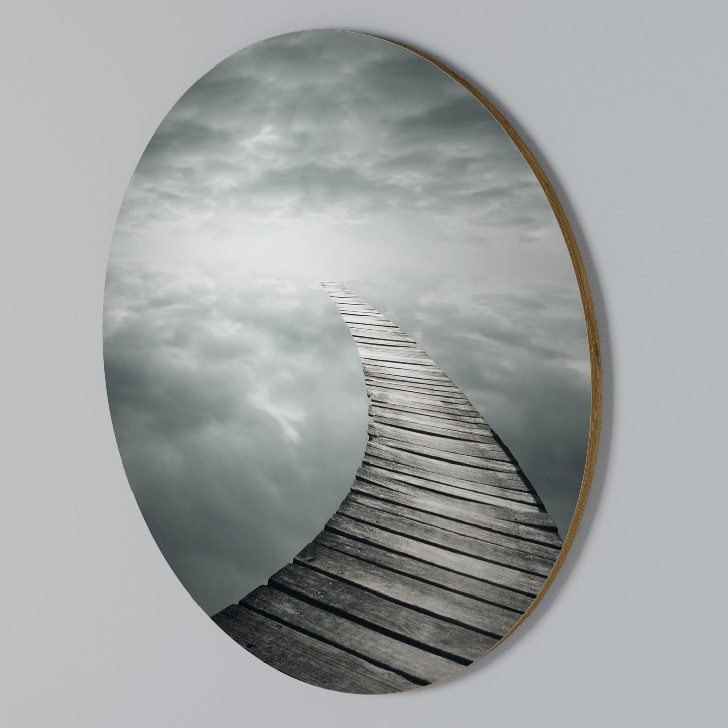 WHISPERING PATHWAYS Arte de Parede Redonda