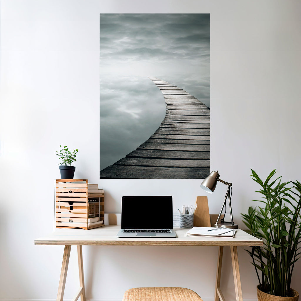 WHISPERING PATHWAYS Peel and Stick Vertical Poster