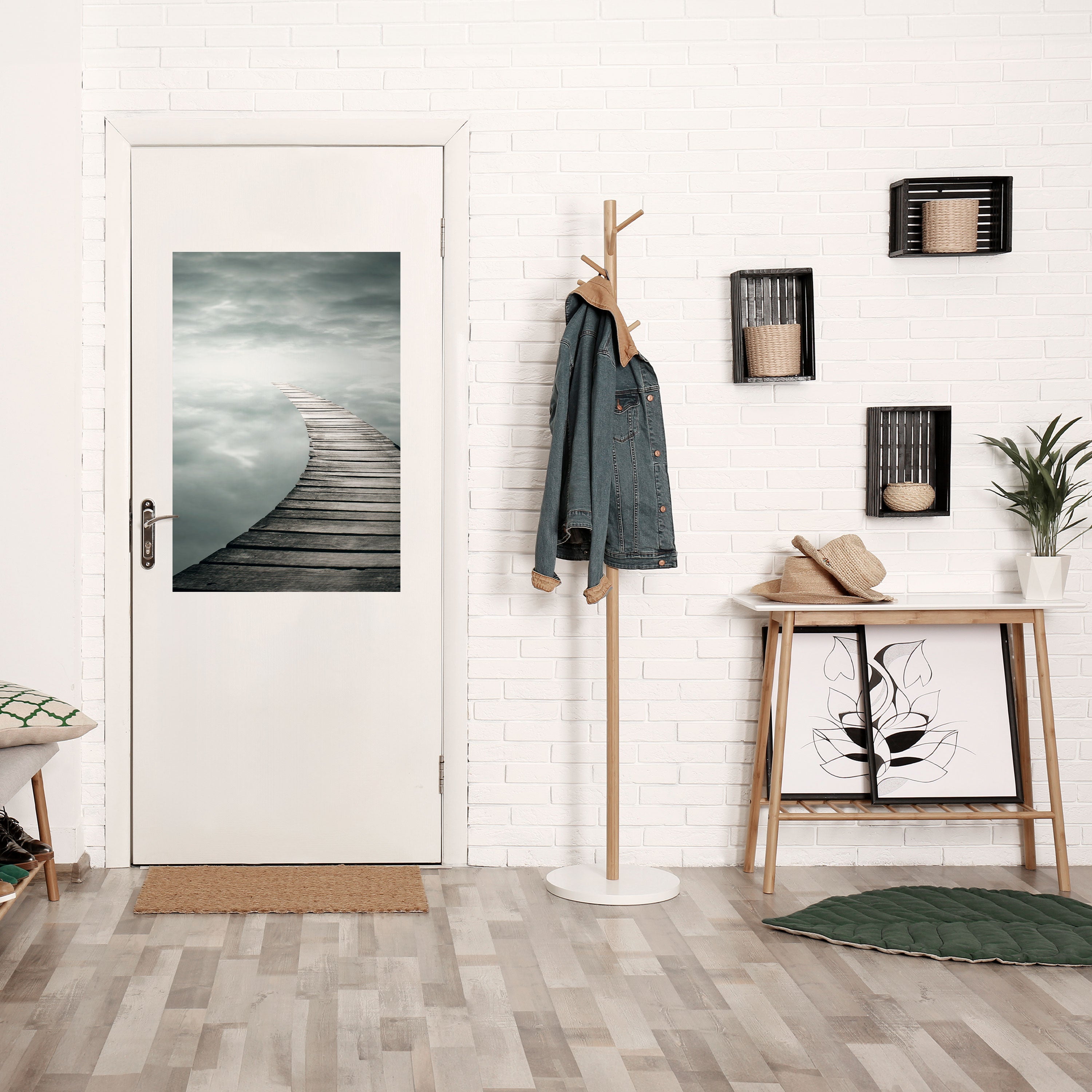 WHISPERING PATHWAYS Peel and Stick Vertical Poster